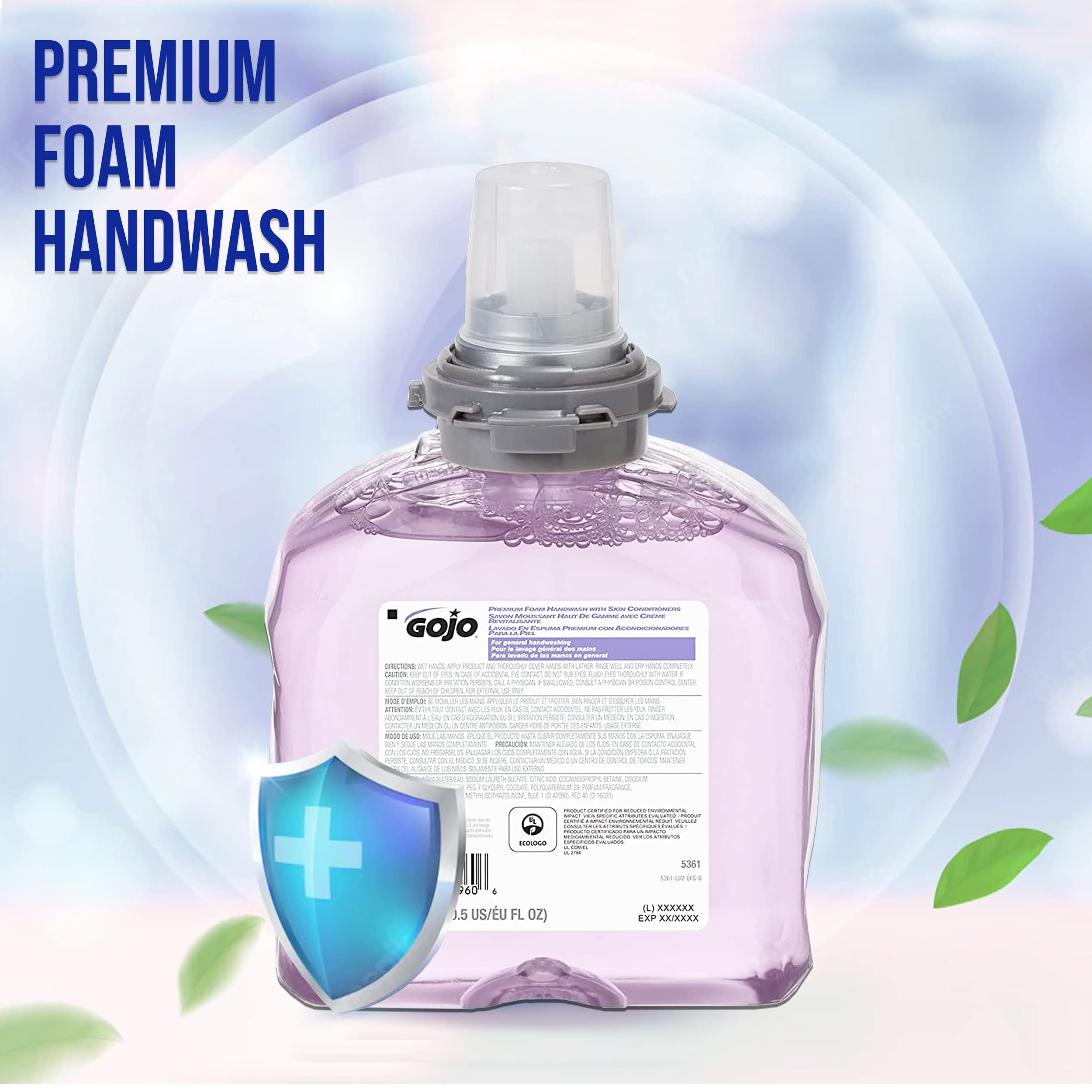 Foto 2 | Recambio De Jabón De Manos En Espuma Gojo Premium 1200 Ml Tfx Touch-free - Venta Internacional.