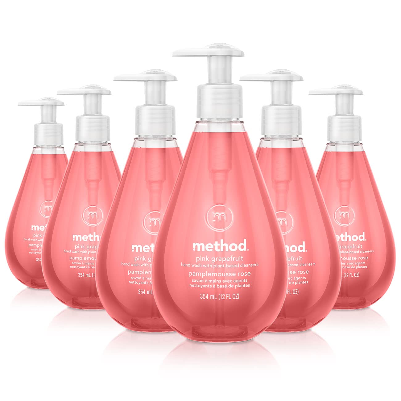 Jabón Para Manos Method Gel Con Pomelo Rosa, 360 Ml, Paquete De 6 - Venta Internacional.