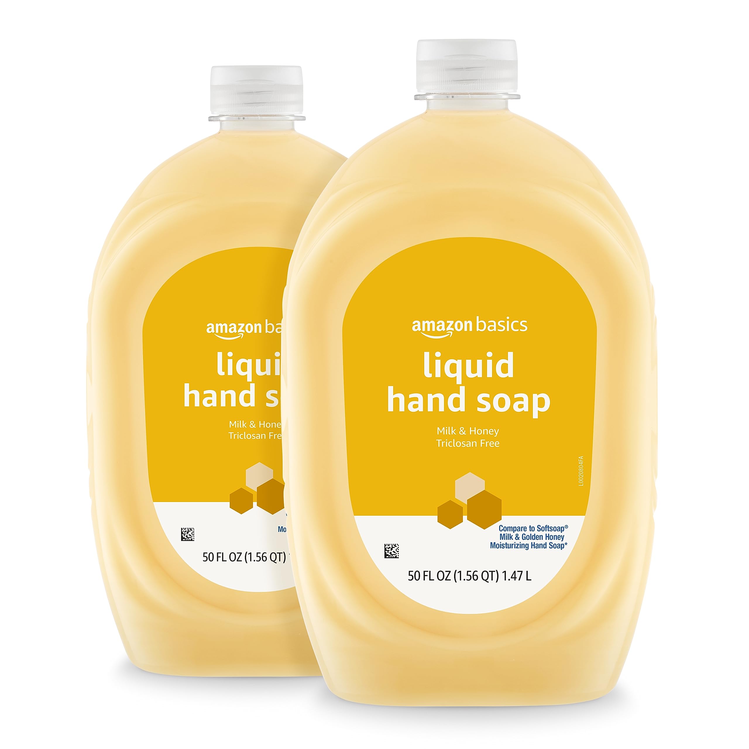 Recambio De Jabón Líquido Para Manos Amazon Basics Milk & Honey, 1.5 L, Paquete De 2 - Venta Internacional.