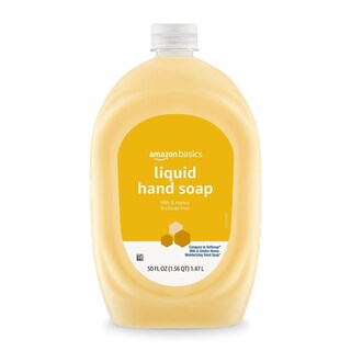 Foto 2 | Recambio De Jabón Líquido Para Manos Amazon Basics Milk & Honey, 1.5 L, Paquete De 2 - Venta Internacional.