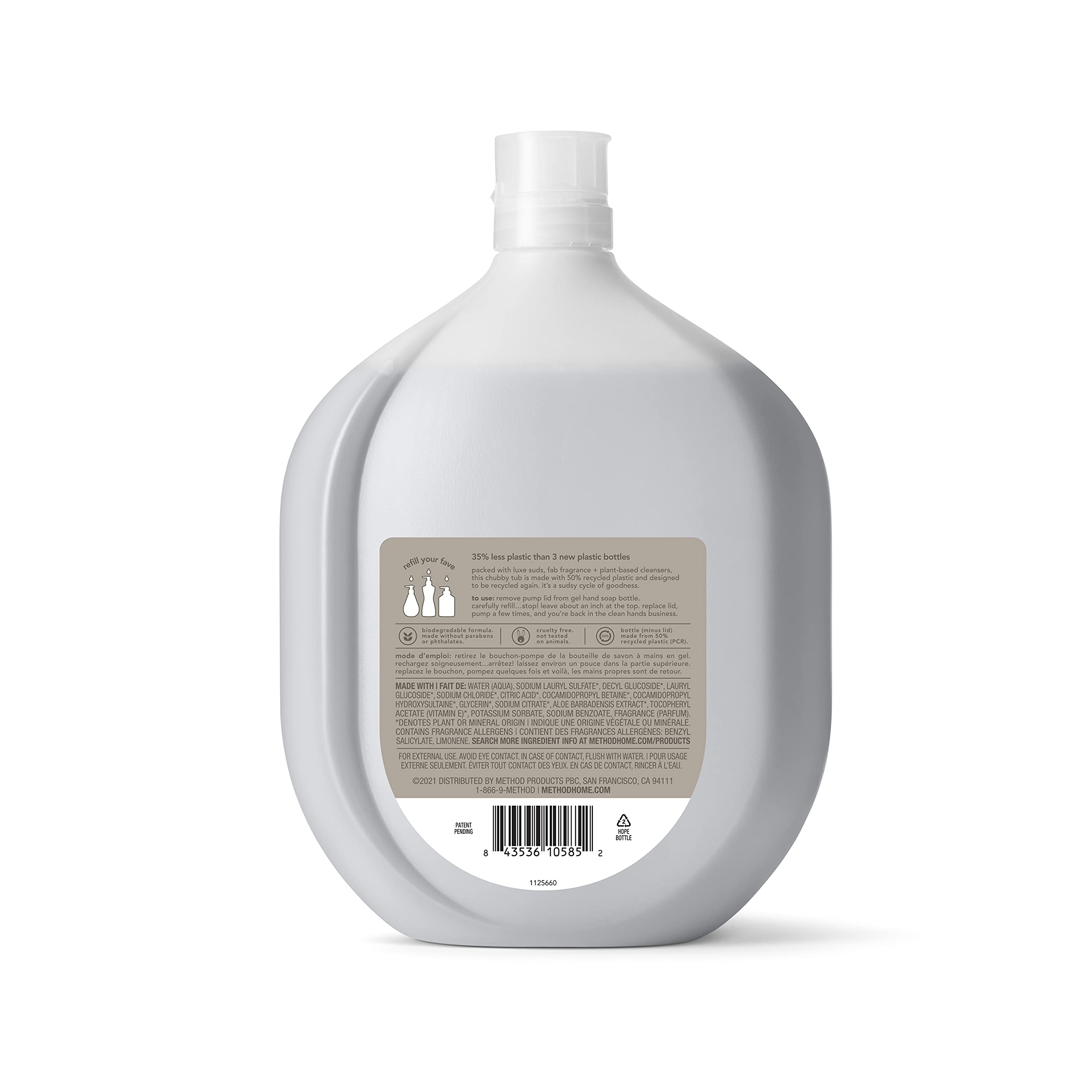 Foto 2 | Método De Recarga De Jabón De Manos Premium Gel Violeta+lavanda, 1 L X 4 - Venta Internacional.