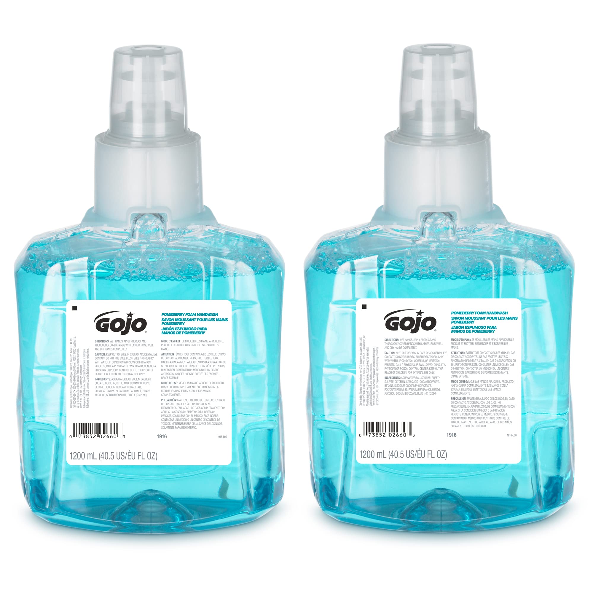 Recambio De Jabón De Manos Gojo Pomeberry Foam, 1200 Ml Ltx-12 (paquete De 2) - Venta Internacional.