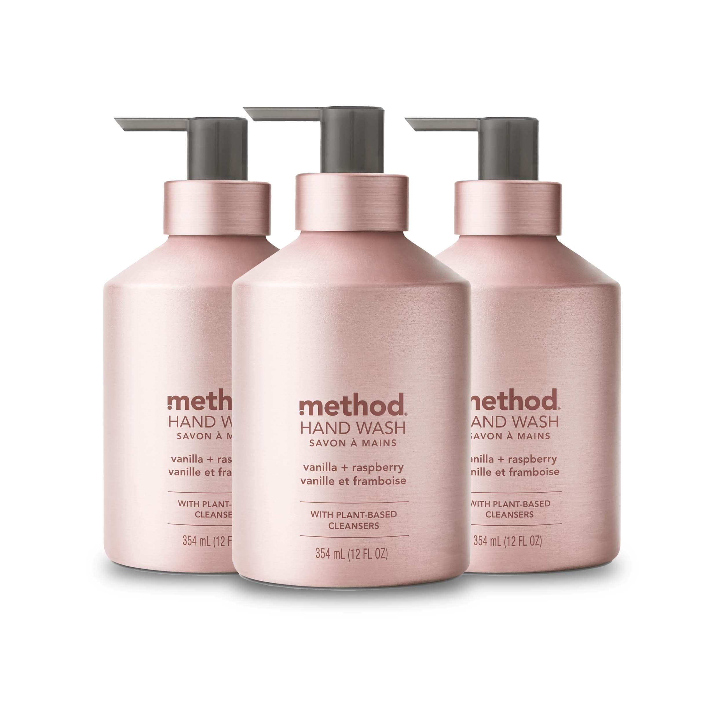 Jabón De Manos Method Gel Con Vainilla Y Frambuesa, 360 Ml, 3 Veces, Reutilizable - Venta Internacional.