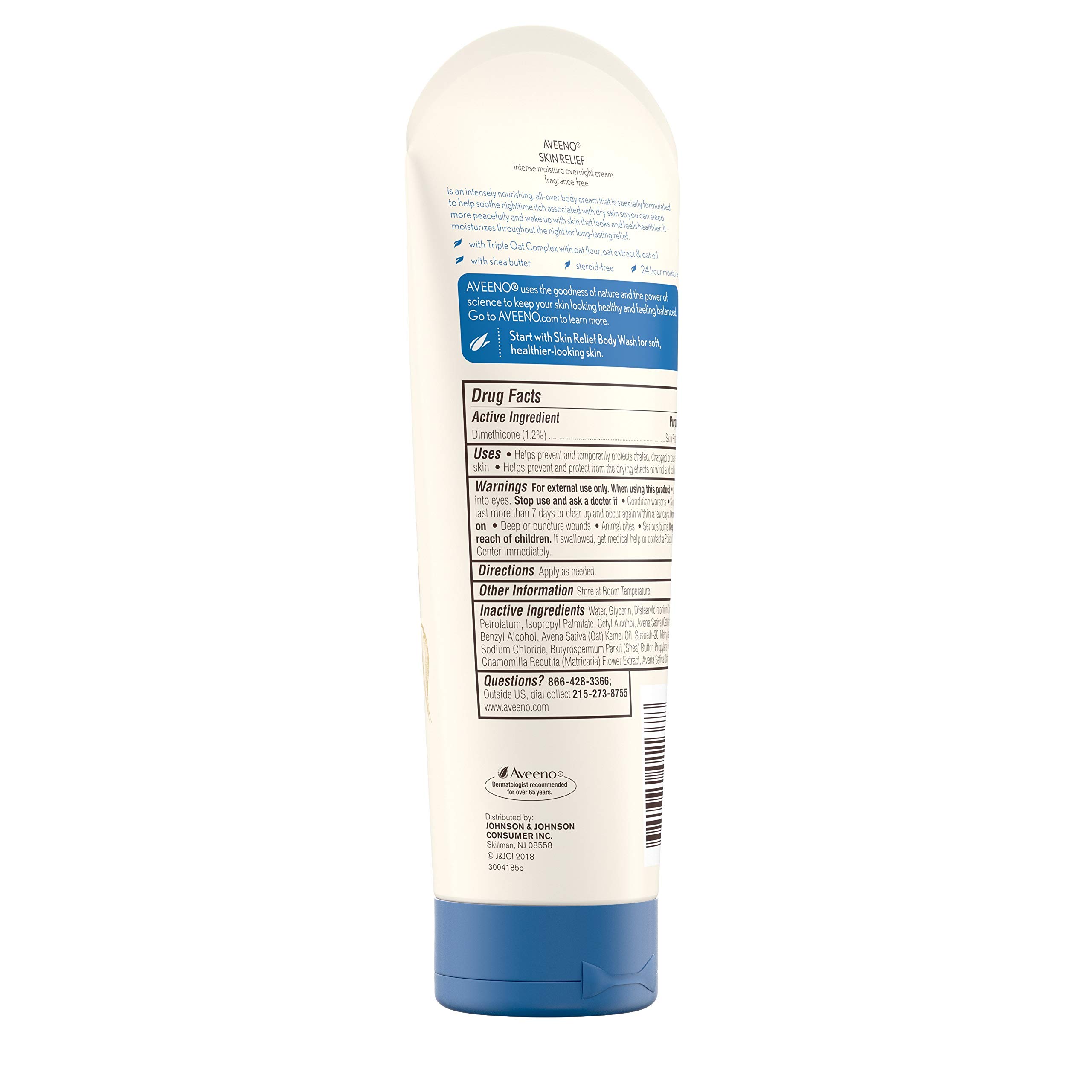 Foto 8 pulgar | Crema Hidratante Aveeno Skin Relief Overnight 215 Ml Paquete de -Venta Internacional