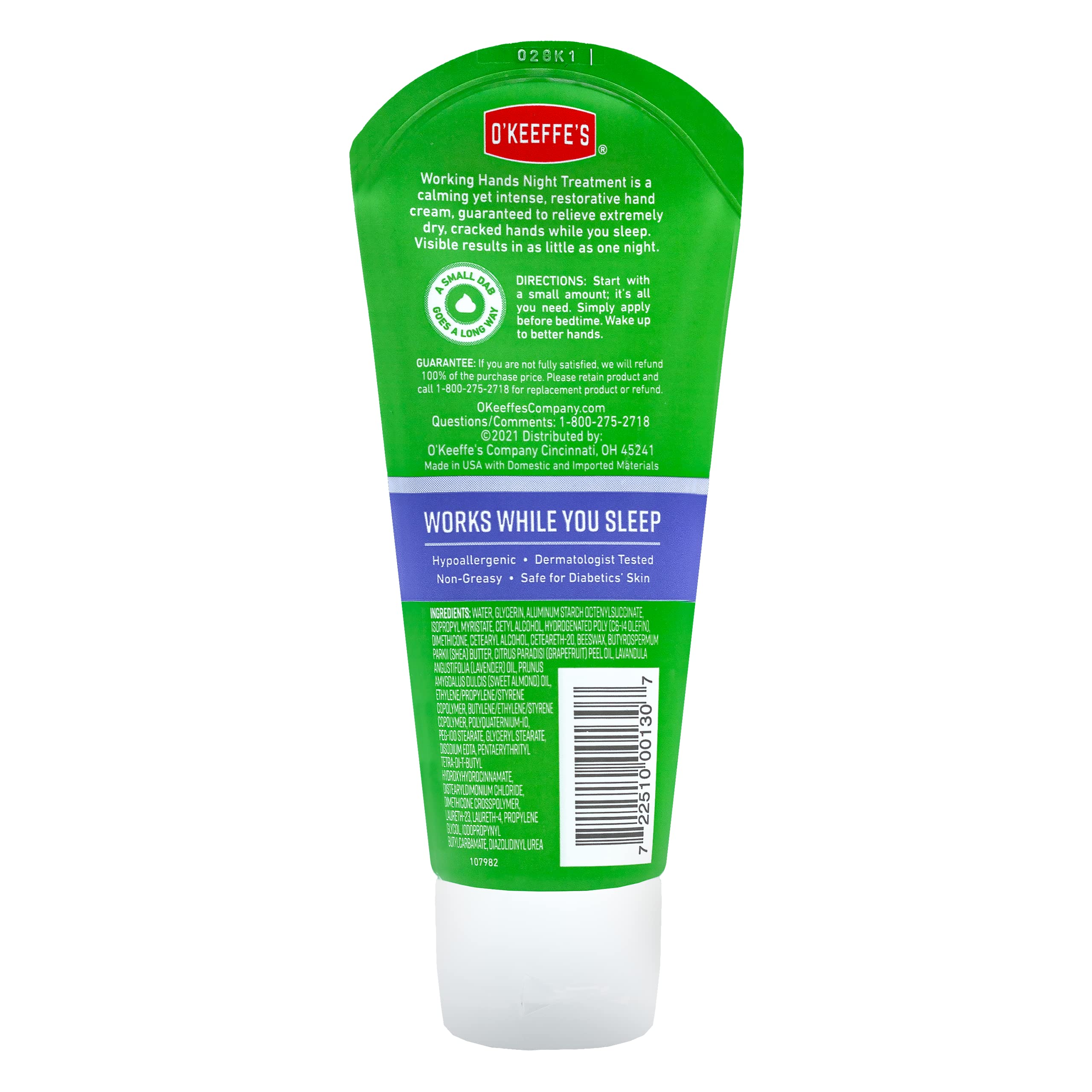Foto 7 pulgar | Crema De Manos O'keeffe's Working Hands Night Treatment 90 Ml (x2) - Venta Internacional.