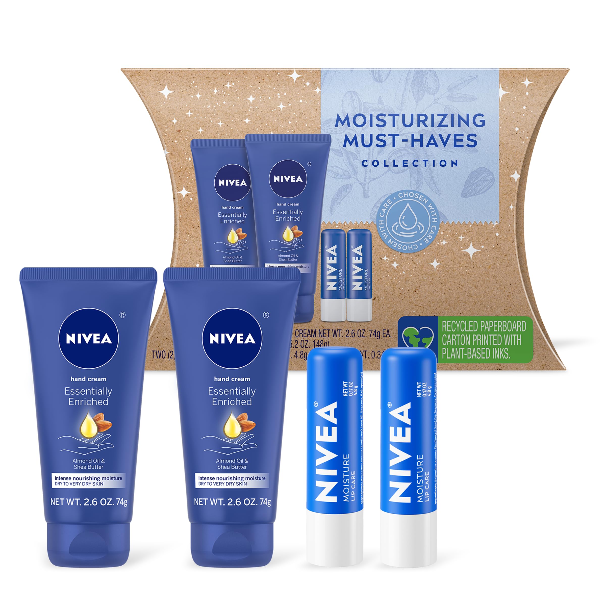 Foto 3 pulgar | Set De Cuidado De La Piel Nivea Essentially Enriched Hand Cream 75 Ml X2 + Bálsamo Labial X2 - Venta Internacional.