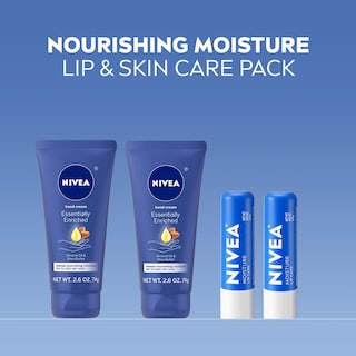 Foto 3 | Set De Cuidado De La Piel Nivea Essentially Enriched Hand Cream 75 Ml X2 + Bálsamo Labial X2 - Venta Internacional.