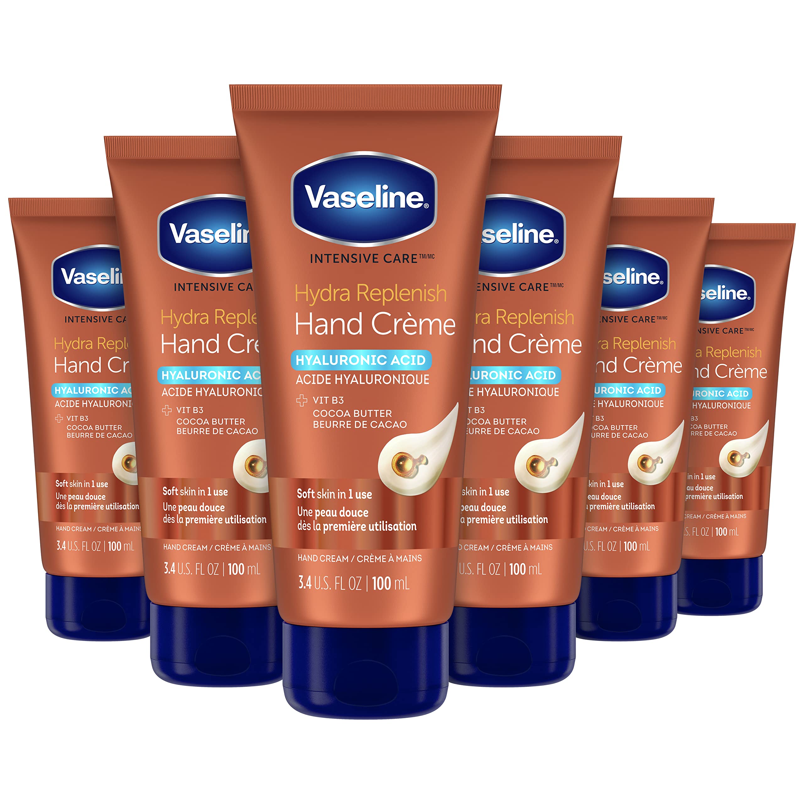 Foto 2 pulgar | Crema De Manos Vaseline Intensive Care Hydra Replenish 100 Ml X6 - Venta Internacional.