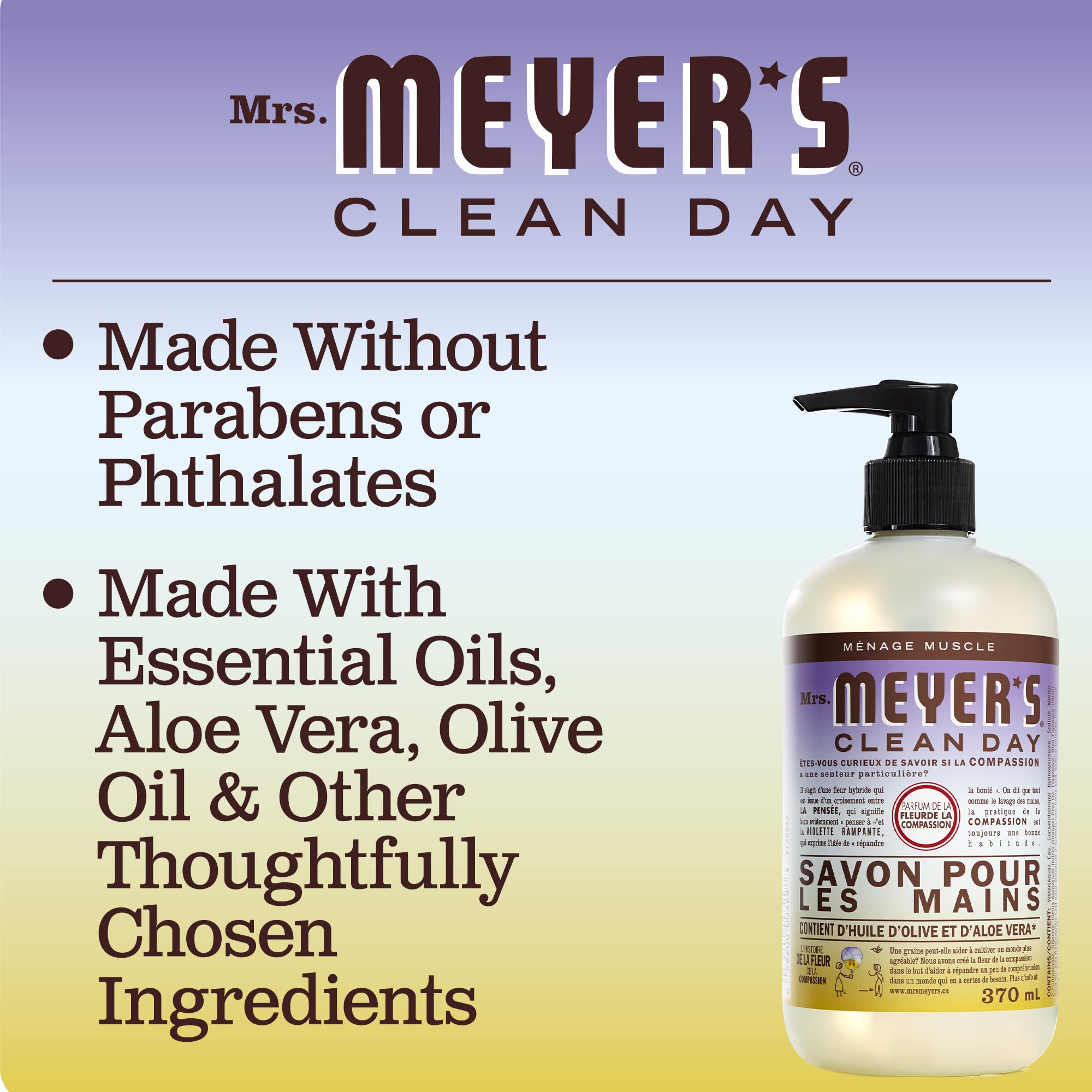 Foto 7 pulgar | Jabón De Manos Mrs. Meyer's Clean Day Compassion Flower 370 Ml X3 - Venta Internacional.