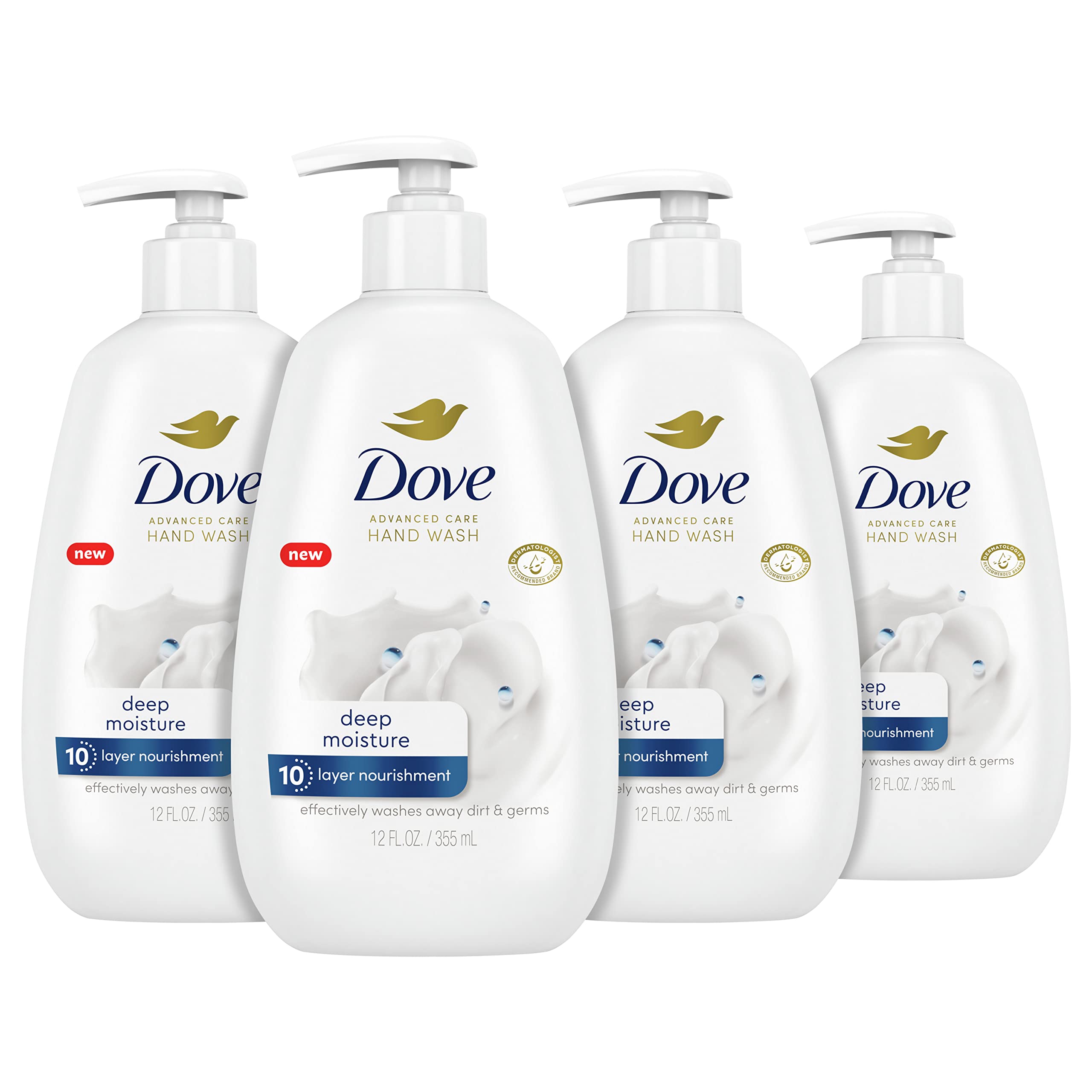 Jabón De Manos Dove Advanced Care Deep Moisture, 12 Ml, Paquete De 4 - Venta Internacional.