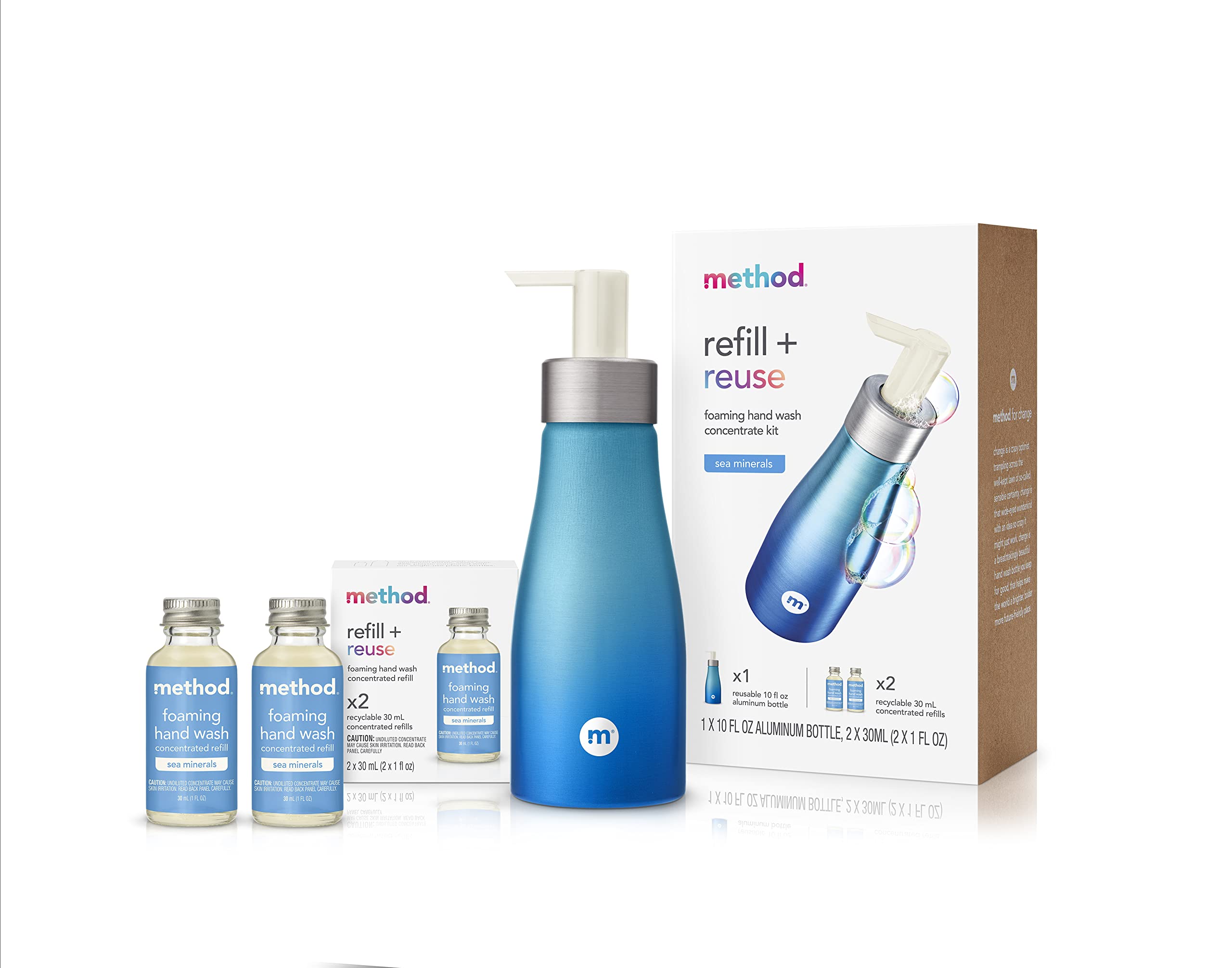 Kit De Limpieza De Manos Espumoso Para Principiantes Method Sea Minerals, 300 Ml - Venta Internacional.