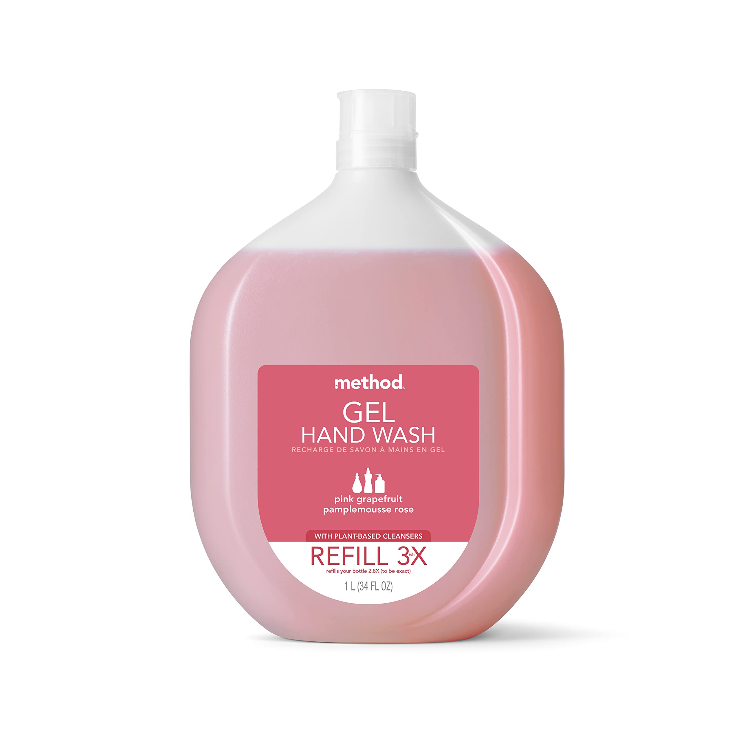 Jabón De Manos En Gel Method Refill Con Pomelo Rosa, 1 Litro - Venta Internacional.