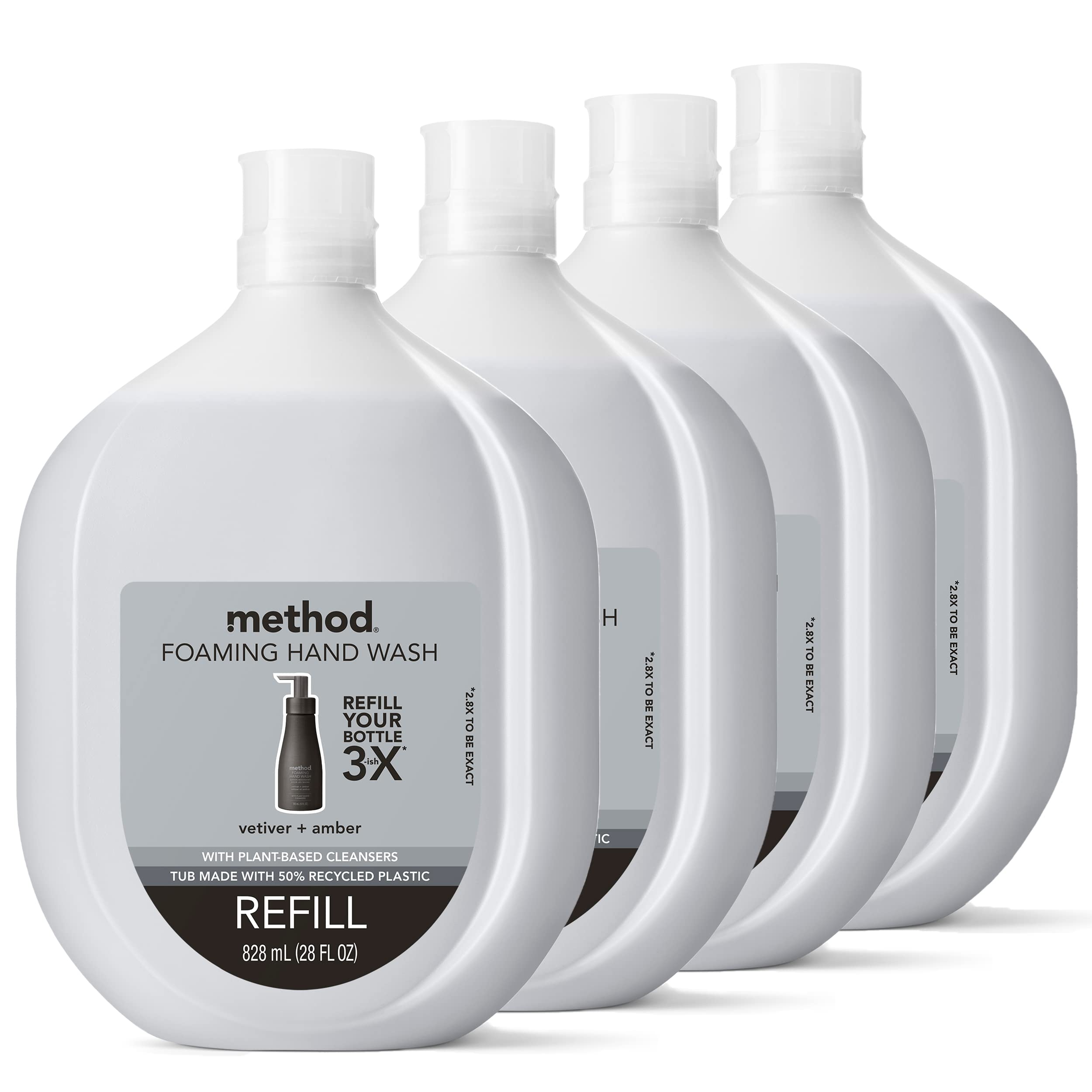 Foto 1 | Método De Recarga De Gel Espumoso Para Manos, Vetiver Premium + Ámbar, 800 Ml - Venta Internacional.