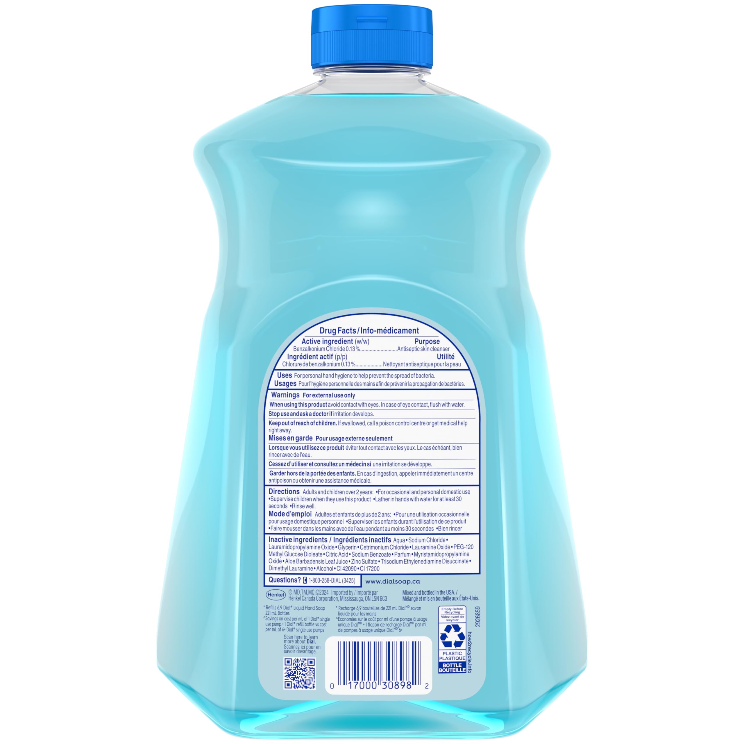 Foto 8 pulgar | Dial De Recarga De Jabón De Manos, Agua De Manantial Antibacteriana, 1,5 L (x3) - Venta Internacional.