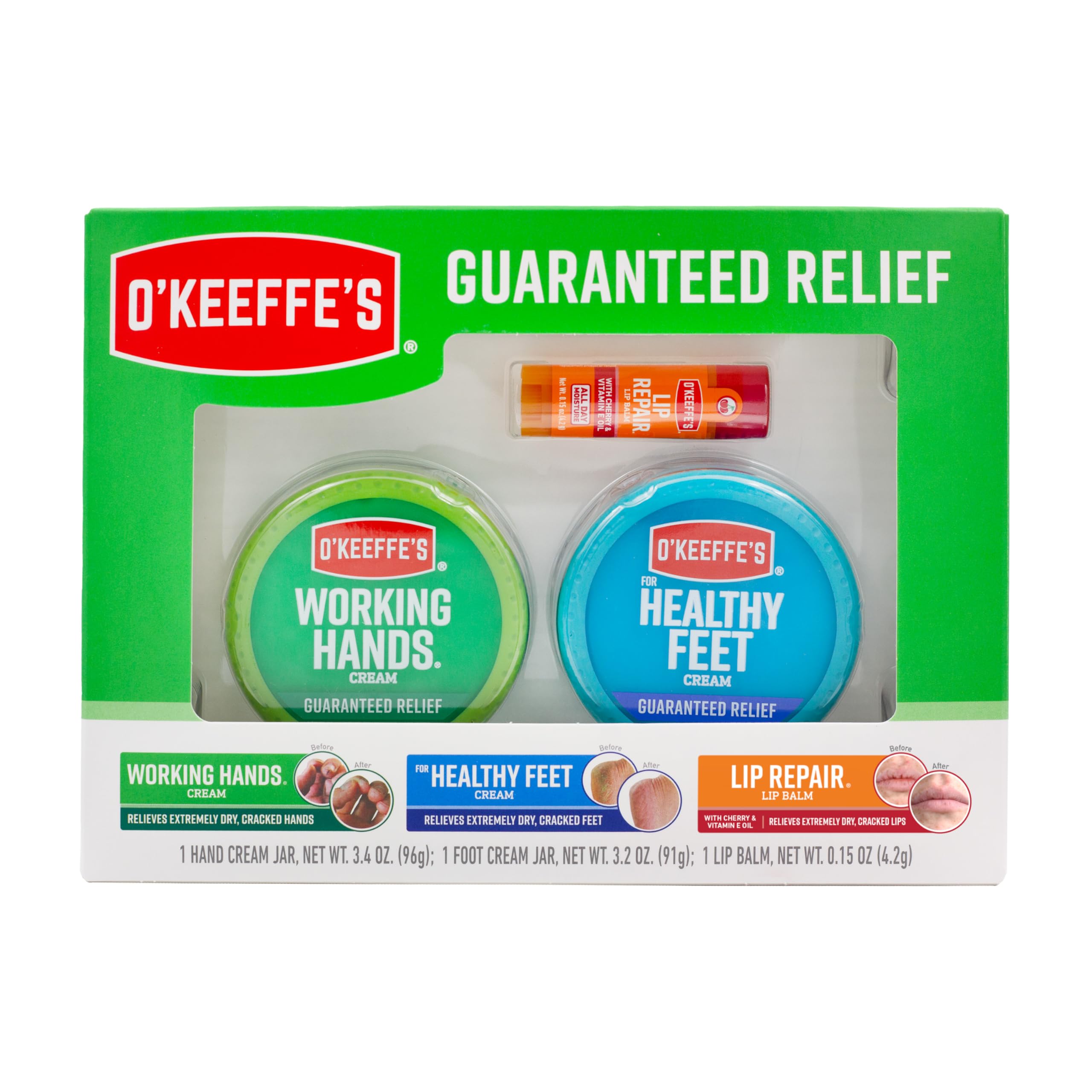 Caja De Regalo O'keeffe's Working Hands, Healthy Feet & Lip Repair - Venta Internacional.