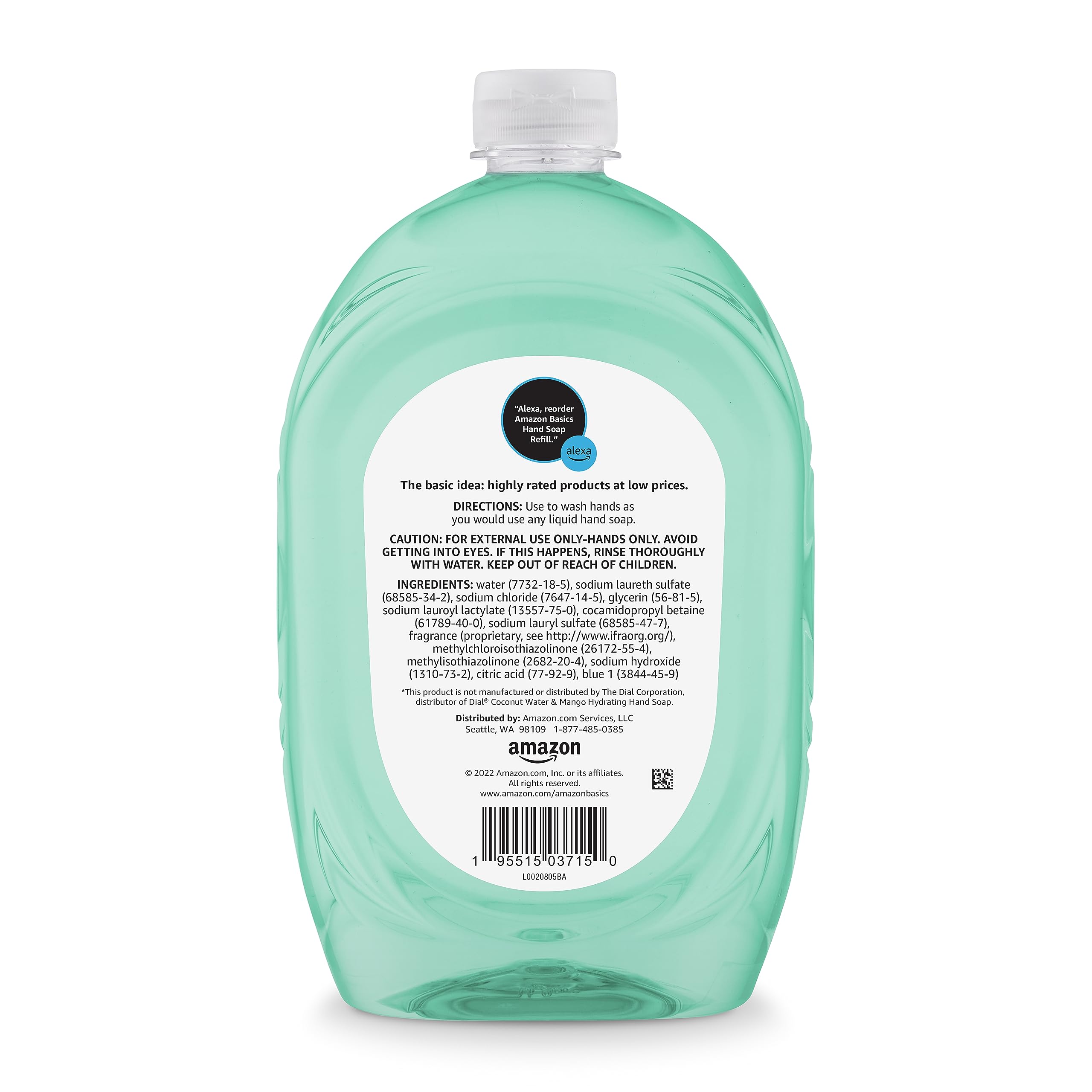 Foto 6 pulgar | Recambio De Jabón Líquido Para Manos Amazon Basics Mango & Coconut 1,5 L - Venta Internacional.