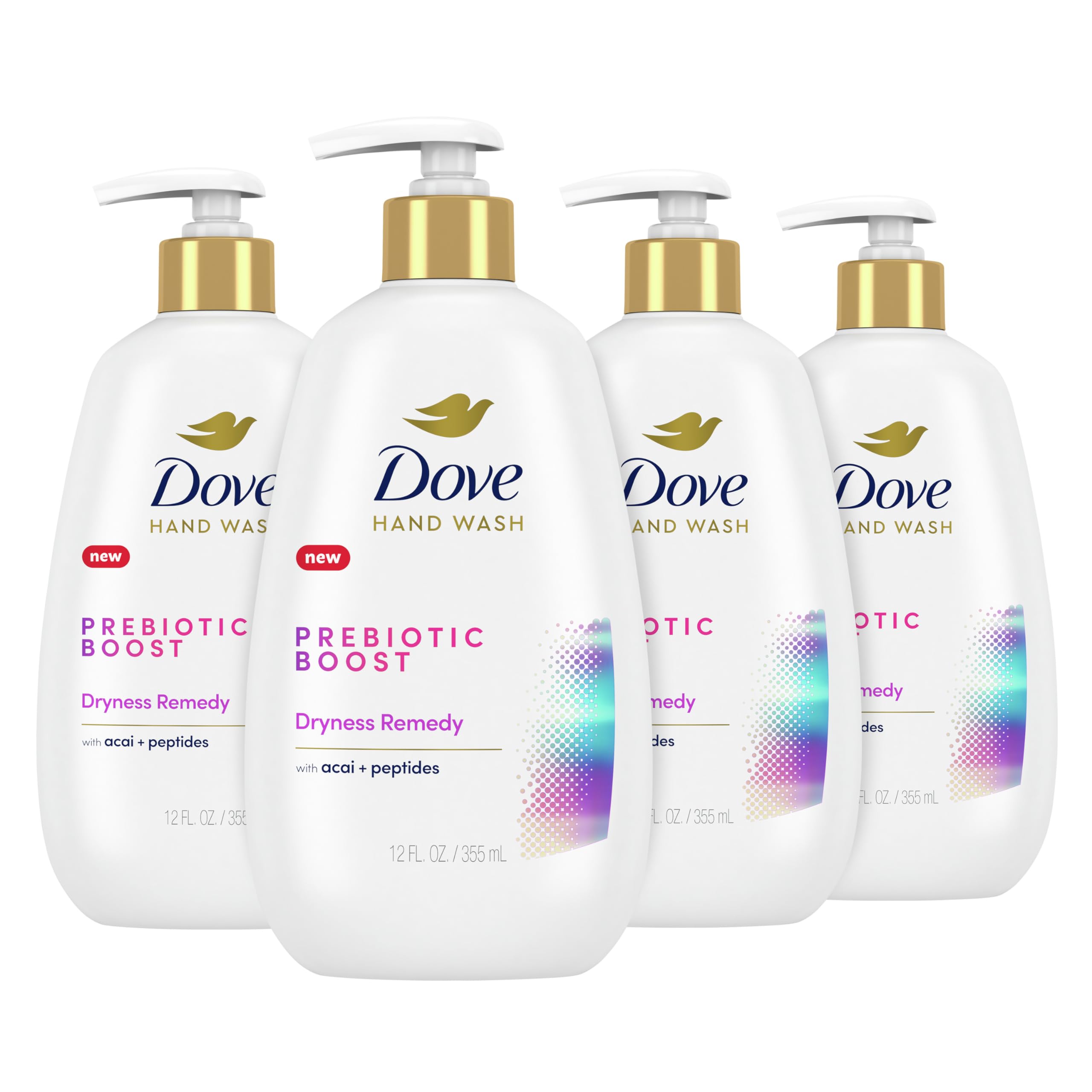 Foto 1 | Remedio Prebiótico Para Aumentar La Sequedad Para Manos Dove, 4 Unidades De 350 Ml, Paquete De 4 - Venta Internacional.
