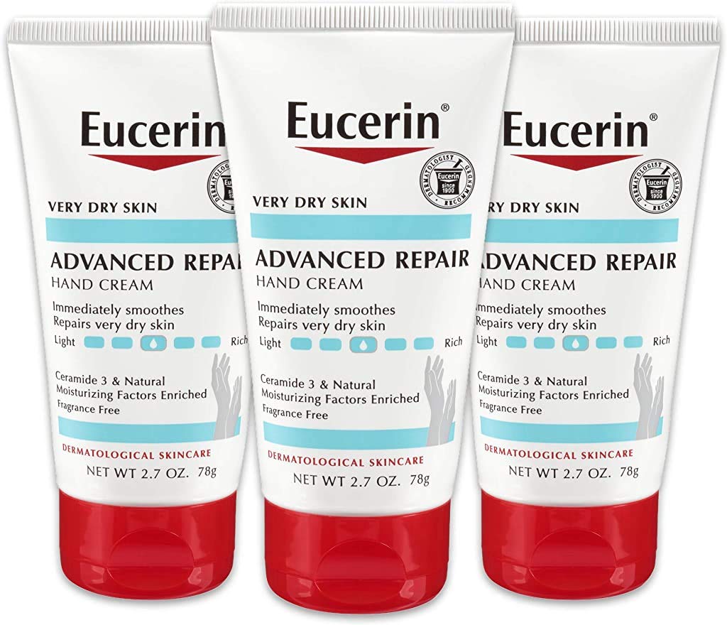 Foto 2 pulgar | Crema para Manos Eucerin Advanced Repair 80 ml Paquete de 3 - Venta Internacional
