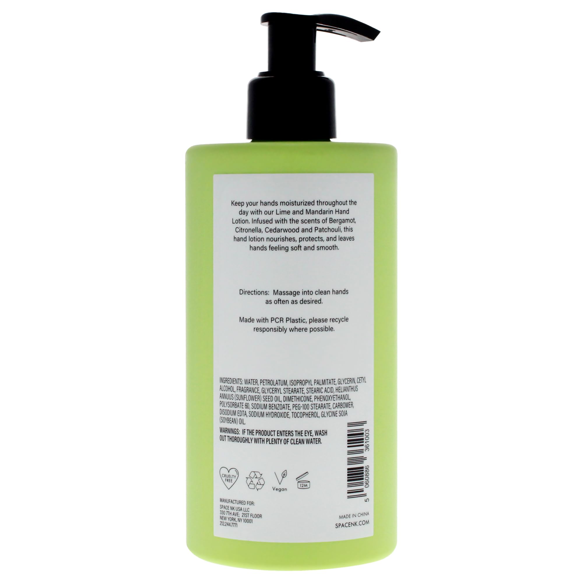 Foto 4 pulgar | Loción De Manos Spacenk Beauty Space Lime And Mandarin 350 Ml - Venta Internacional.