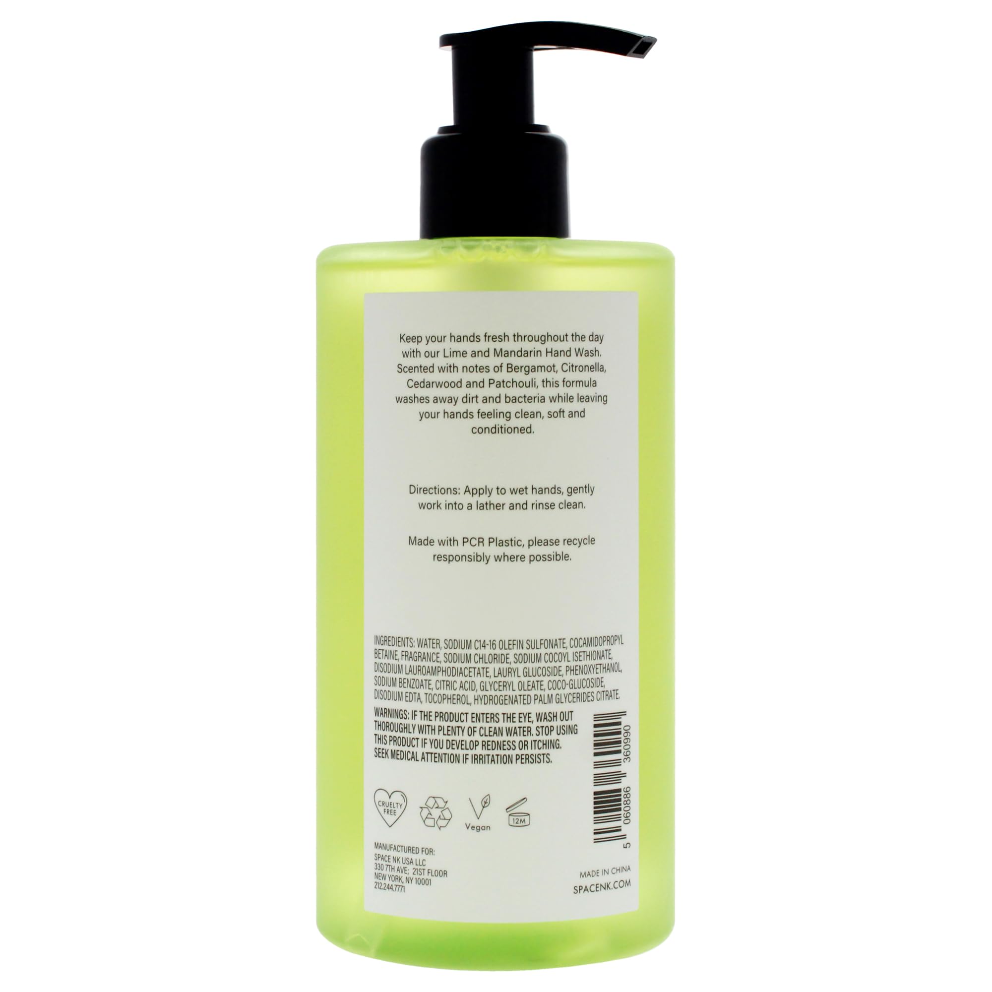 Foto 4 pulgar | Jabón De Manos Spacenk Beauty Space Lime And Mandarin 350 Ml - Venta Internacional.