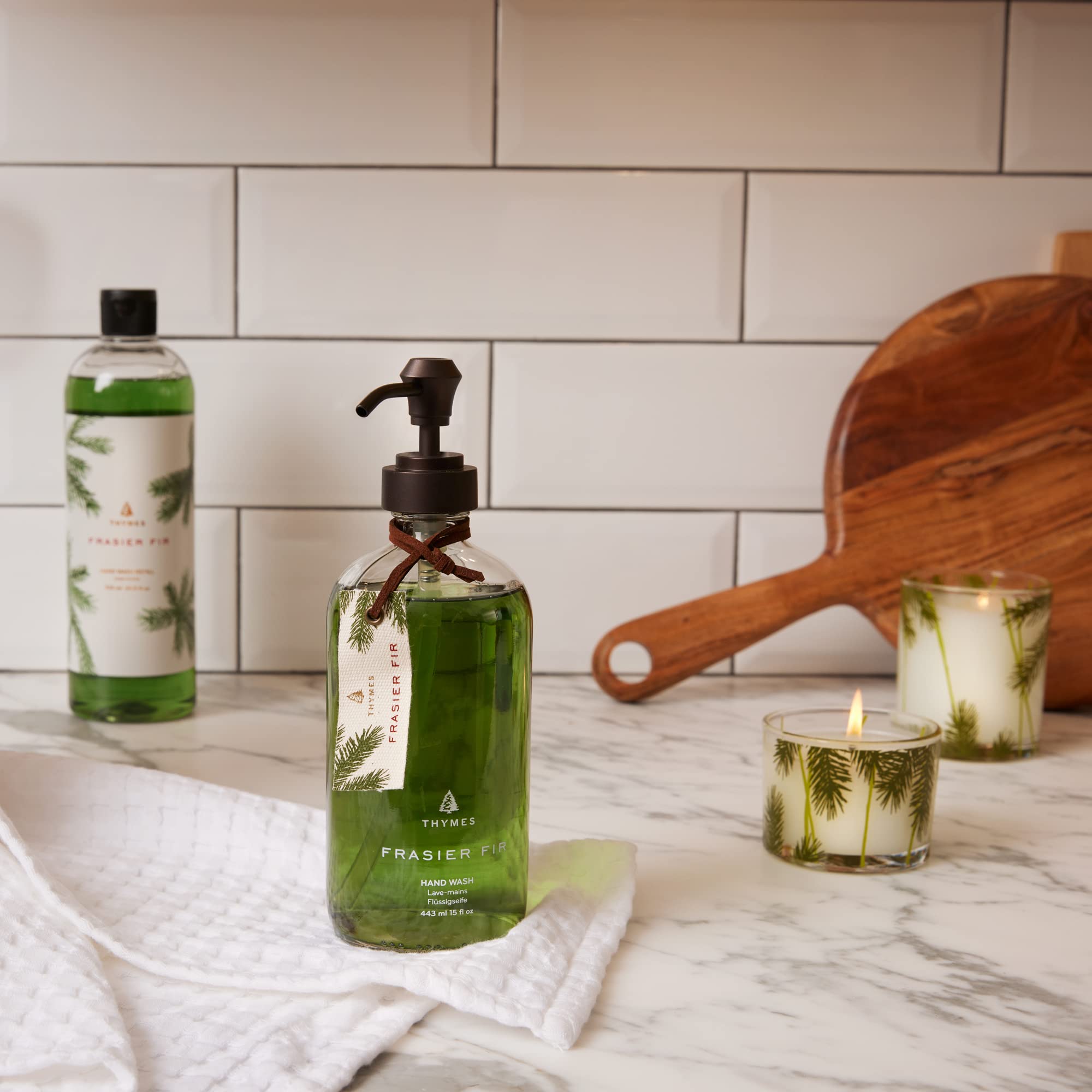 Foto 7 pulgar | Botella De Vidrio Hand Wash Thymes Frasier Fir De 450 Ml - Venta Internacional.