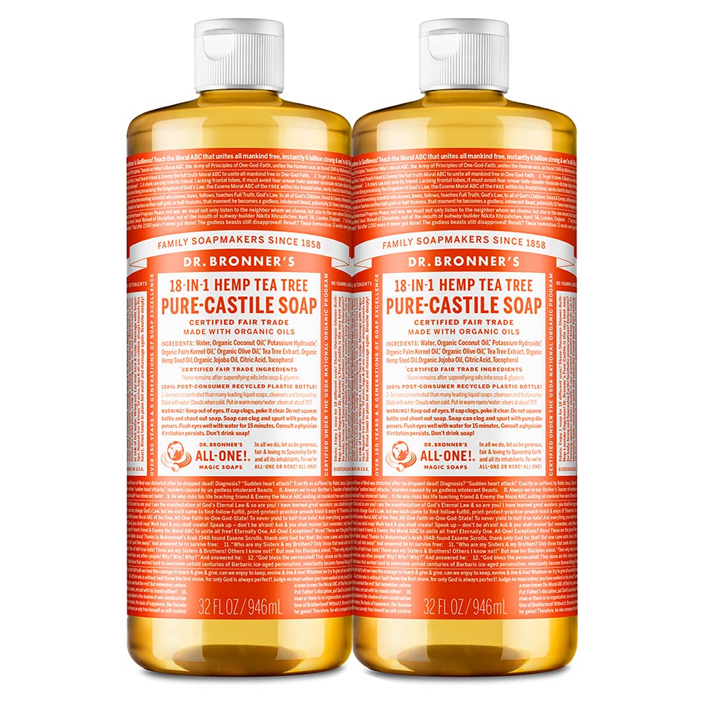 Foto 1 | Jabón Líquido Dr. Bronner's Pure-castile Tea Tree 946 Ml, Paquete De 2 - Venta Internacional.