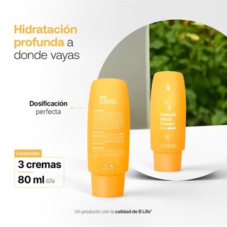 Foto 5 | Kit 3 Cremas para Manos Olor Vainilla 80 ml con Vitamina E y Niacinamida Natural Hand Cream B Life