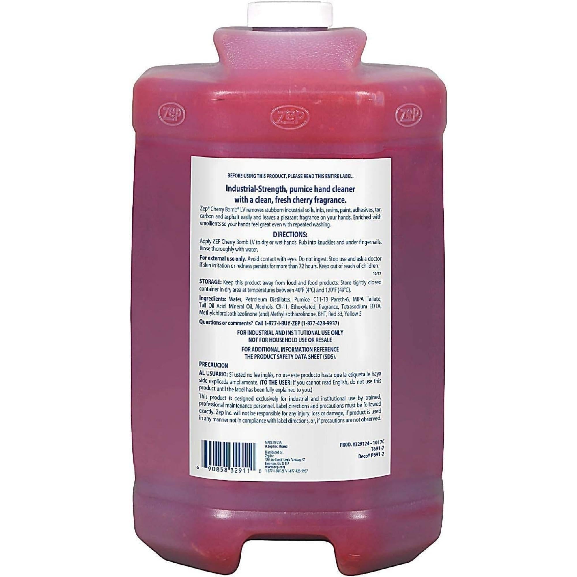 Foto 4 pulgar | Gel Limpiador De Manos Zep Cherry Bomb Industrial De 3,78 L (caja De 4) - Venta Internacional.