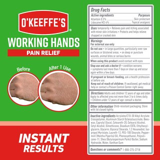 Foto 5 | Crema O'keeffe's Working Hands Para Aliviar El Dolor Con Lidocaína Al 4%, 90 Ml - Venta Internacional.