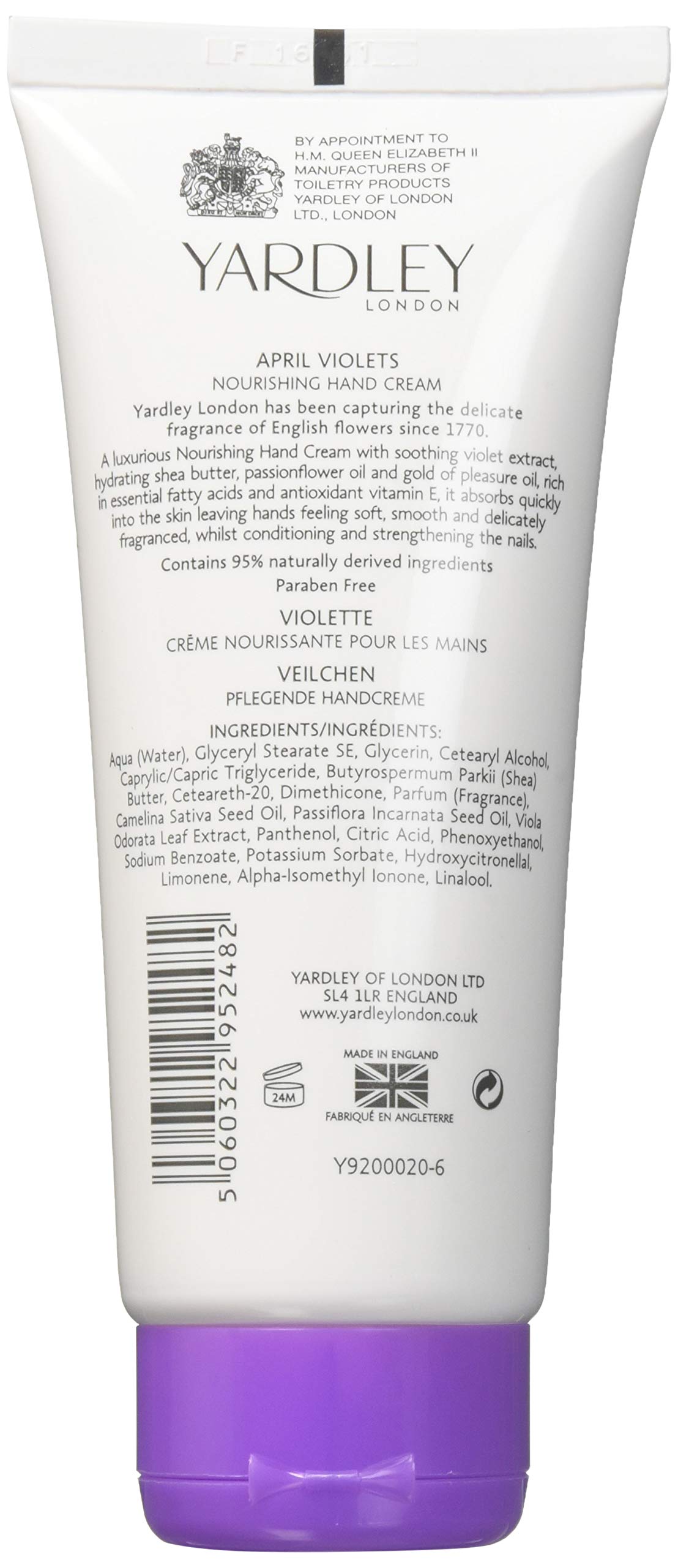 Foto 3 pulgar | Crema De Manos Yardley London April Violets Nourishing 100 Ml - Venta Internacional.