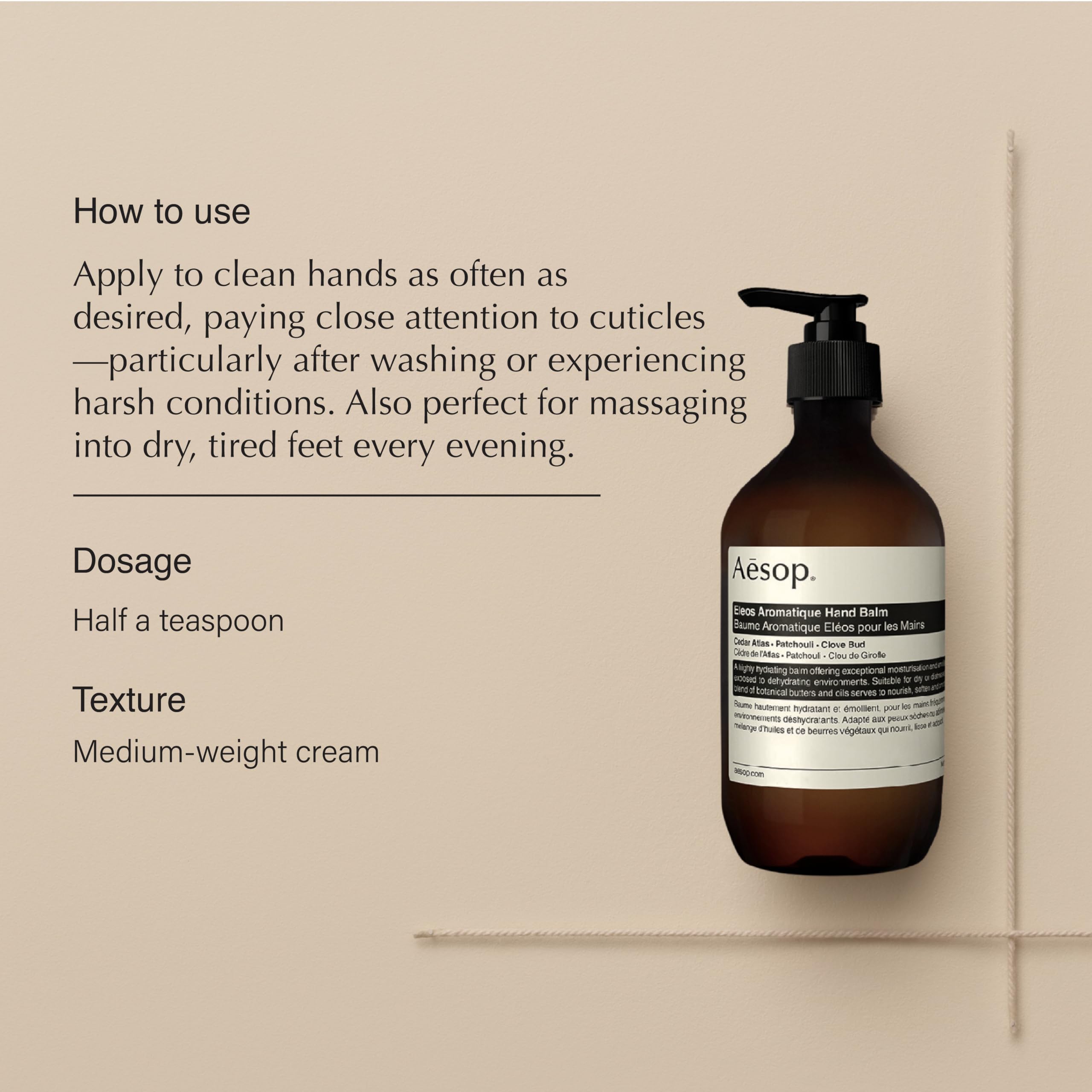 Foto 3 pulgar | Bálsamo De Manos Aesop Eleos Aromatique Intensamente Hidratante 500 Ml X2 - Venta Internacional.