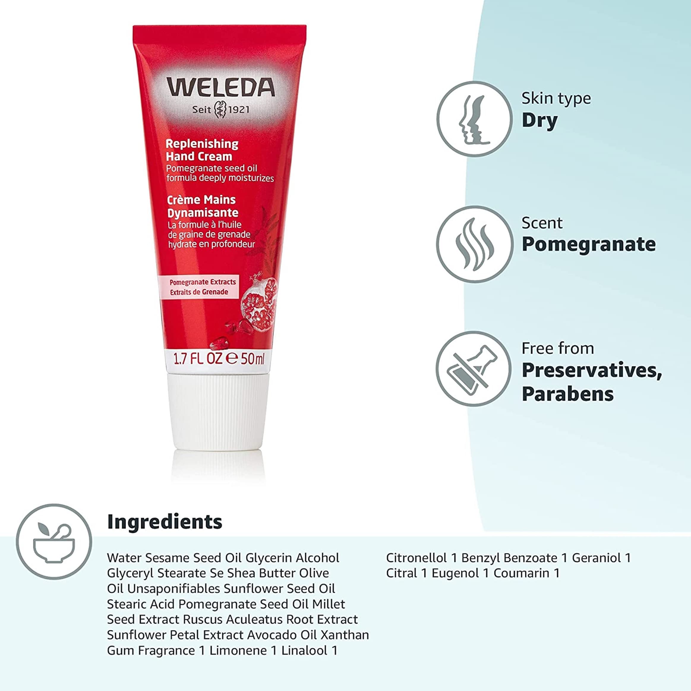 Foto 3 pulgar | Crema De Manos Weleda Regeneration Pomegranate 50ml - Venta Internacional.