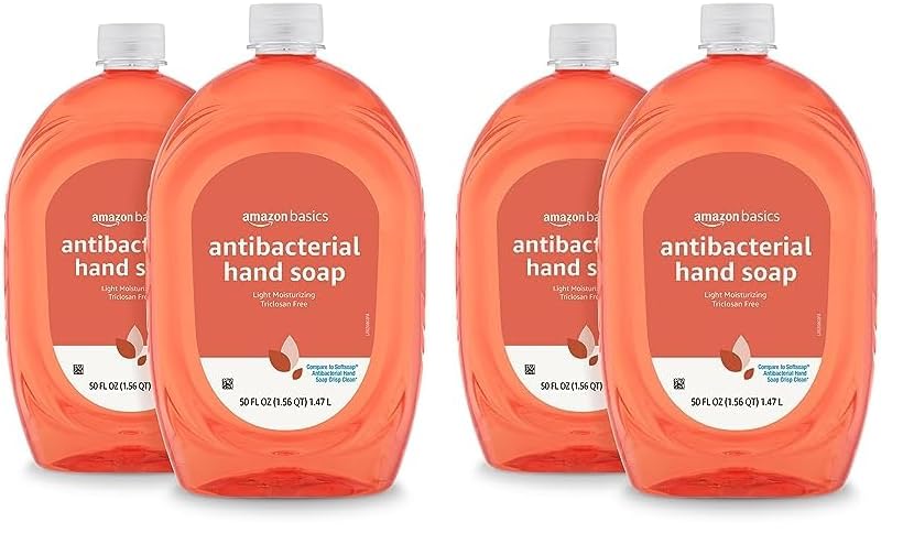 Foto 2 pulgar | Recambio De Jabón De Manos Amazon Basics Antibacteriano 1,5 L (paquete De 4) - Venta Internacional.