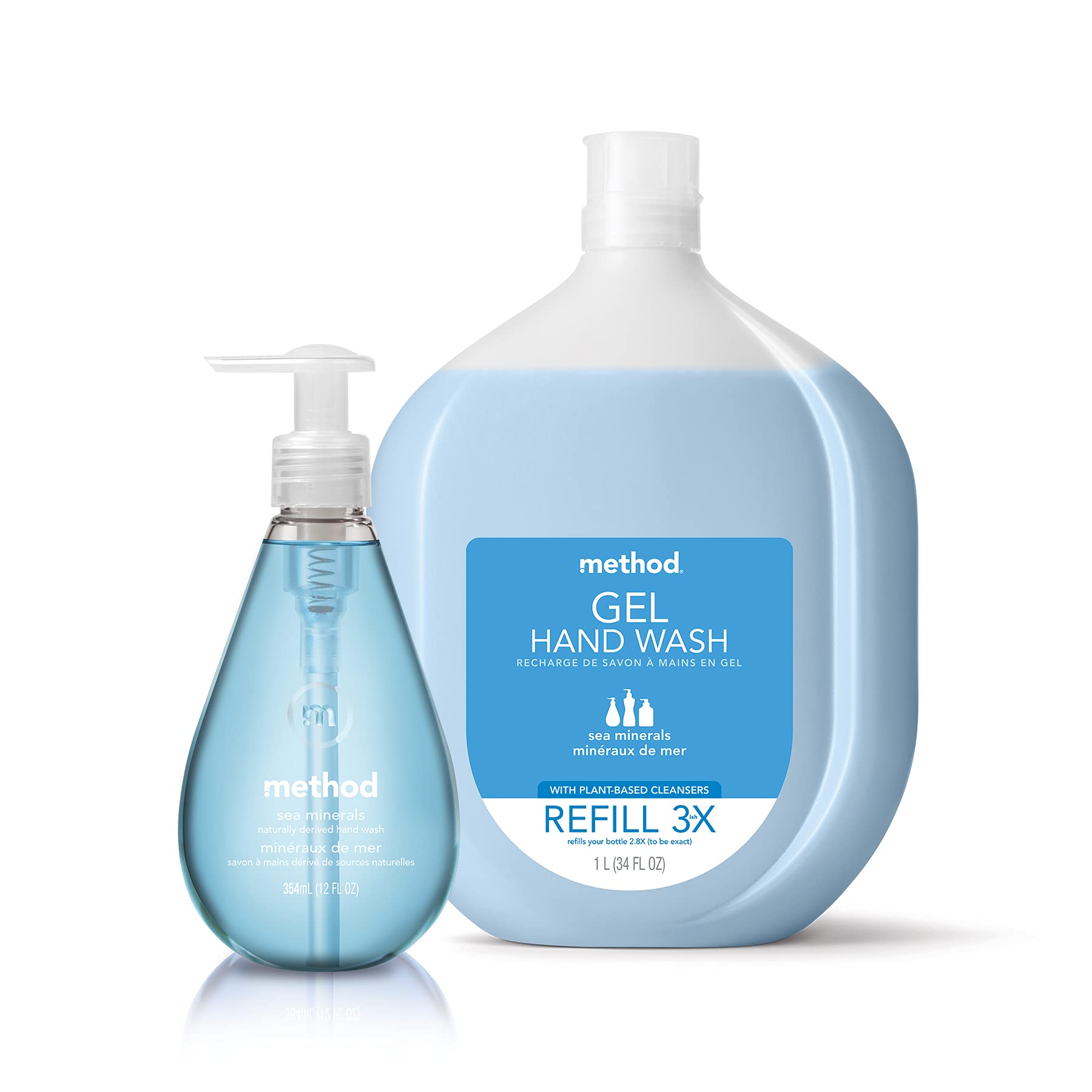 Foto 7 | Jabón De Manos En Gel, Método De Recarga, Agua Dulce, 1 Litro (paquete De 4) - Venta Internacional.
