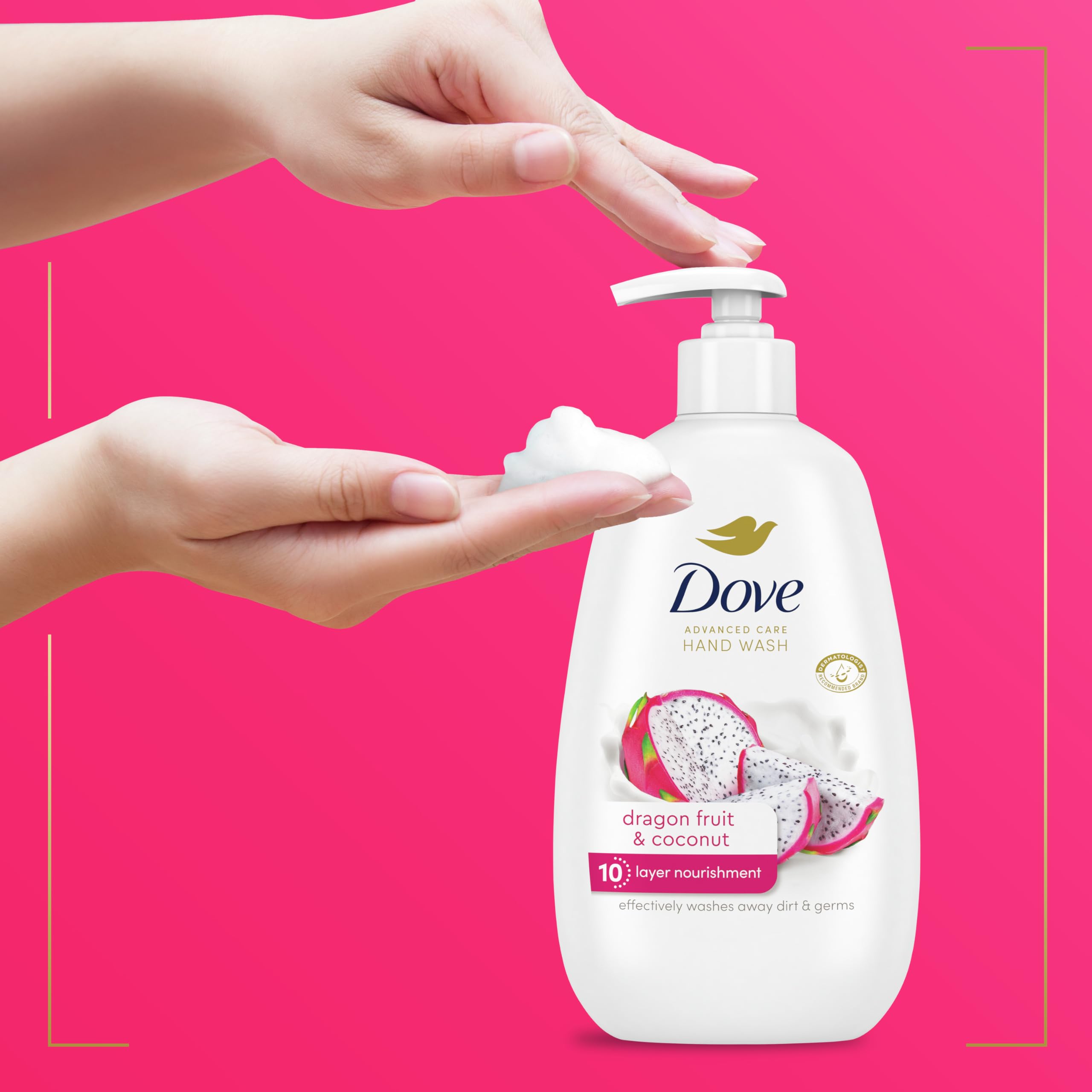 Foto 6 | Jabón De Manos Dove Advanced Care Dragonfruit & Coconut, 4 X 250 Ml - Venta Internacional.