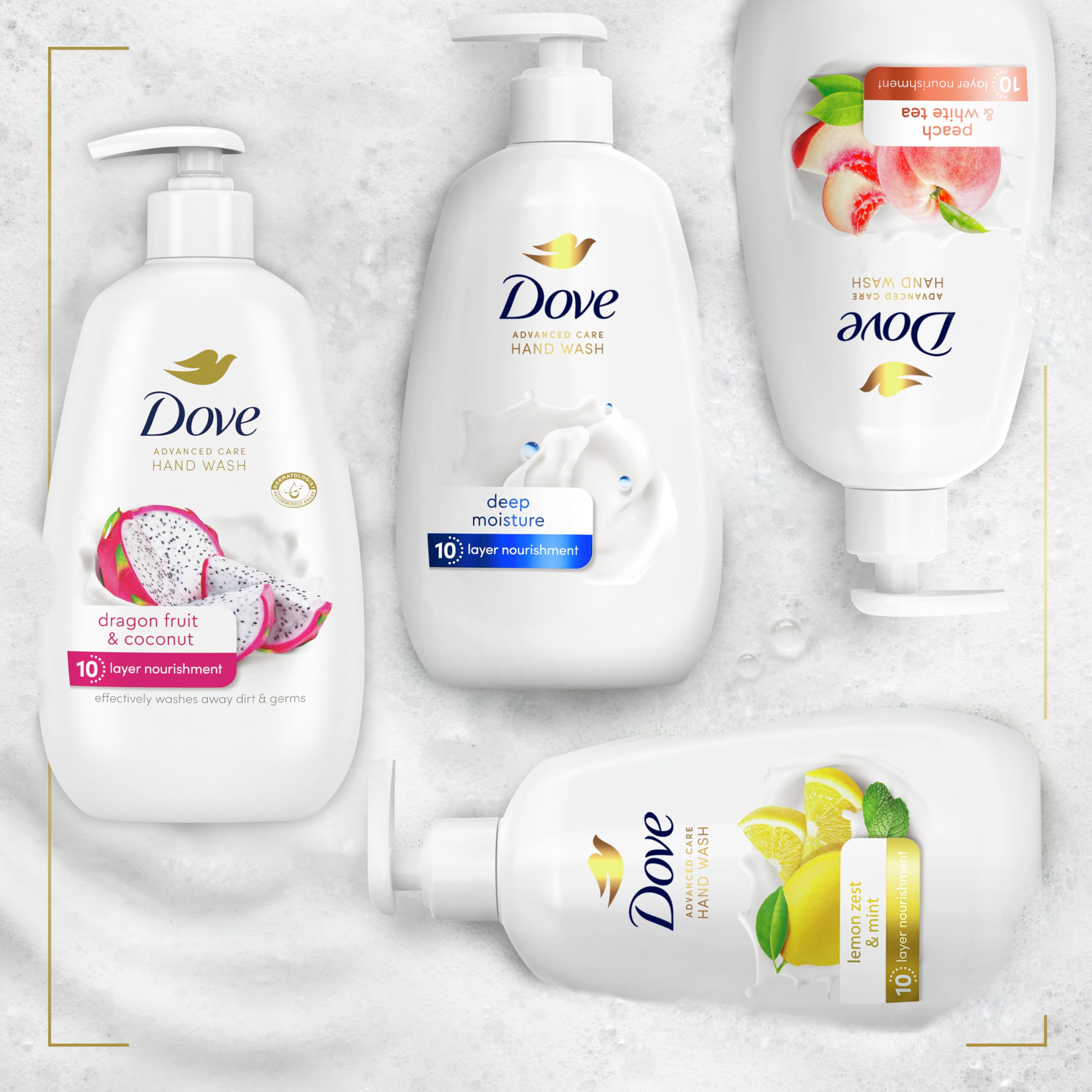 Foto 8 pulgar | Jabón De Manos Dove Advanced Care Dragonfruit & Coconut, 4 X 250 Ml - Venta Internacional.