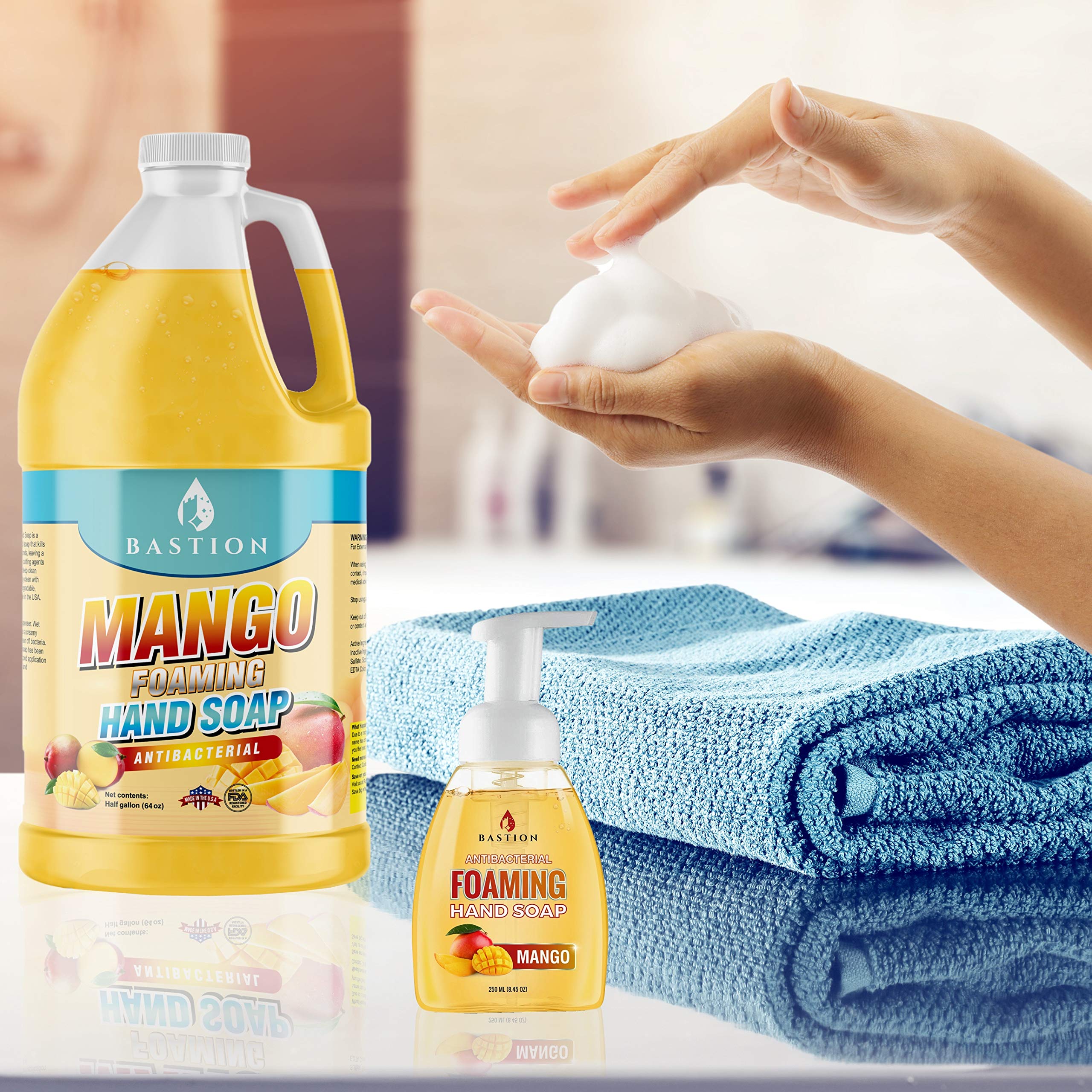 Foto 2 | Recambio De Jabón De Manos Bastion, Antibacteriano, Con Aroma A Mango, 1,9 L - Venta Internacional.