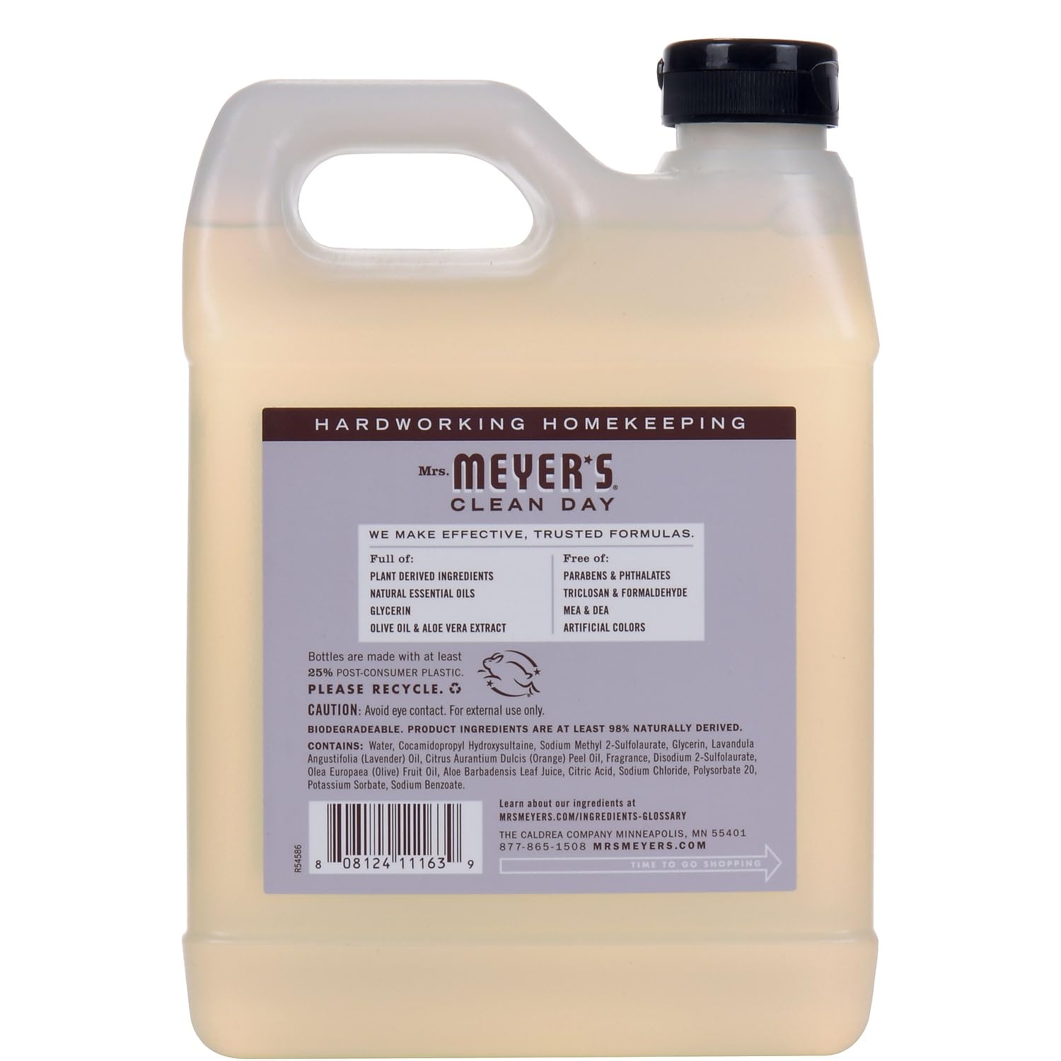 Foto 2 | Jabón De Manos Refill Mrs. Meyer's Lavender, 975 Ml, Respetuoso Con El Medio Ambiente - Venta Internacional.