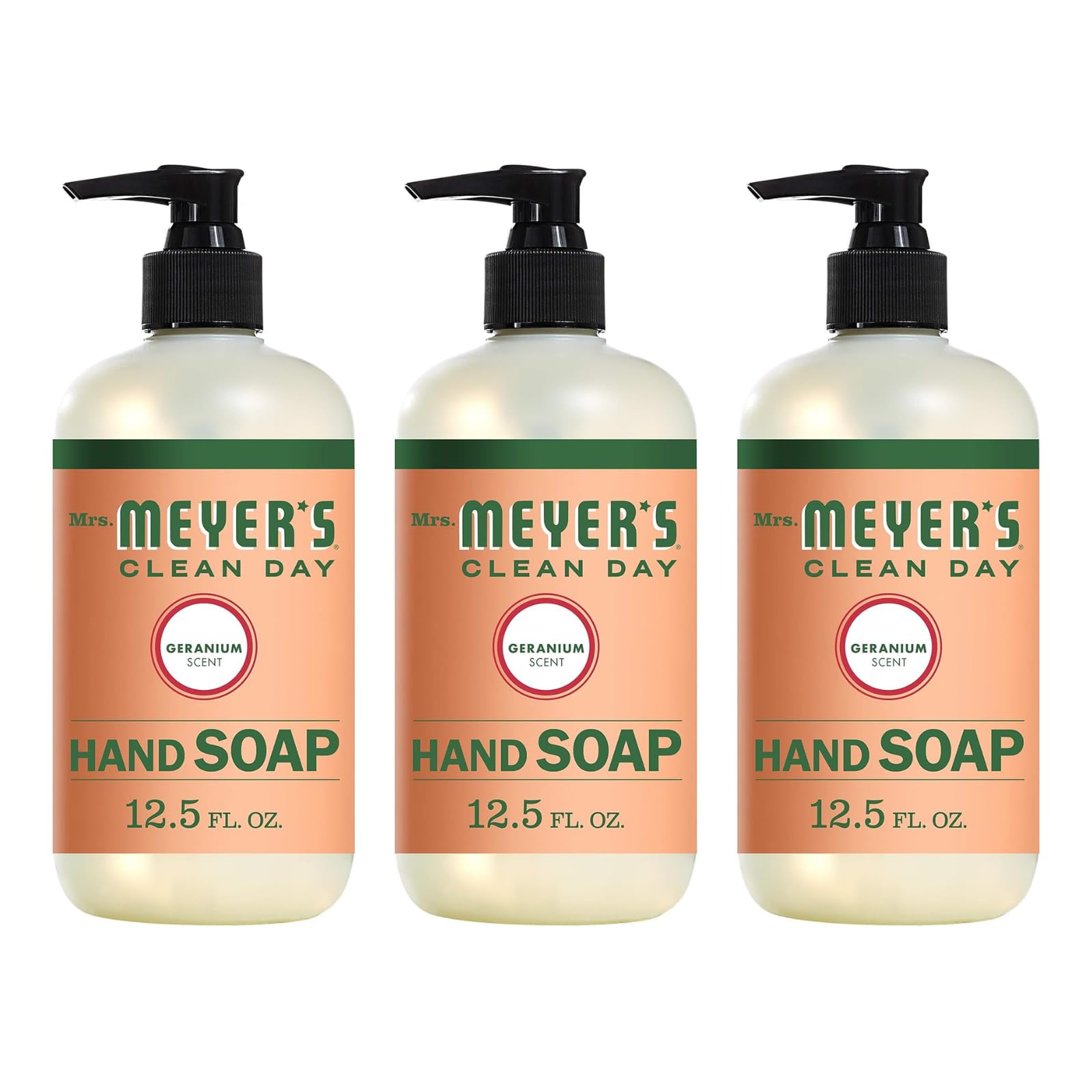 Foto 1 | Jabón De Manos Mrs. Meyers Geranium 370 Ml (paquete De 3) - Venta Internacional.
