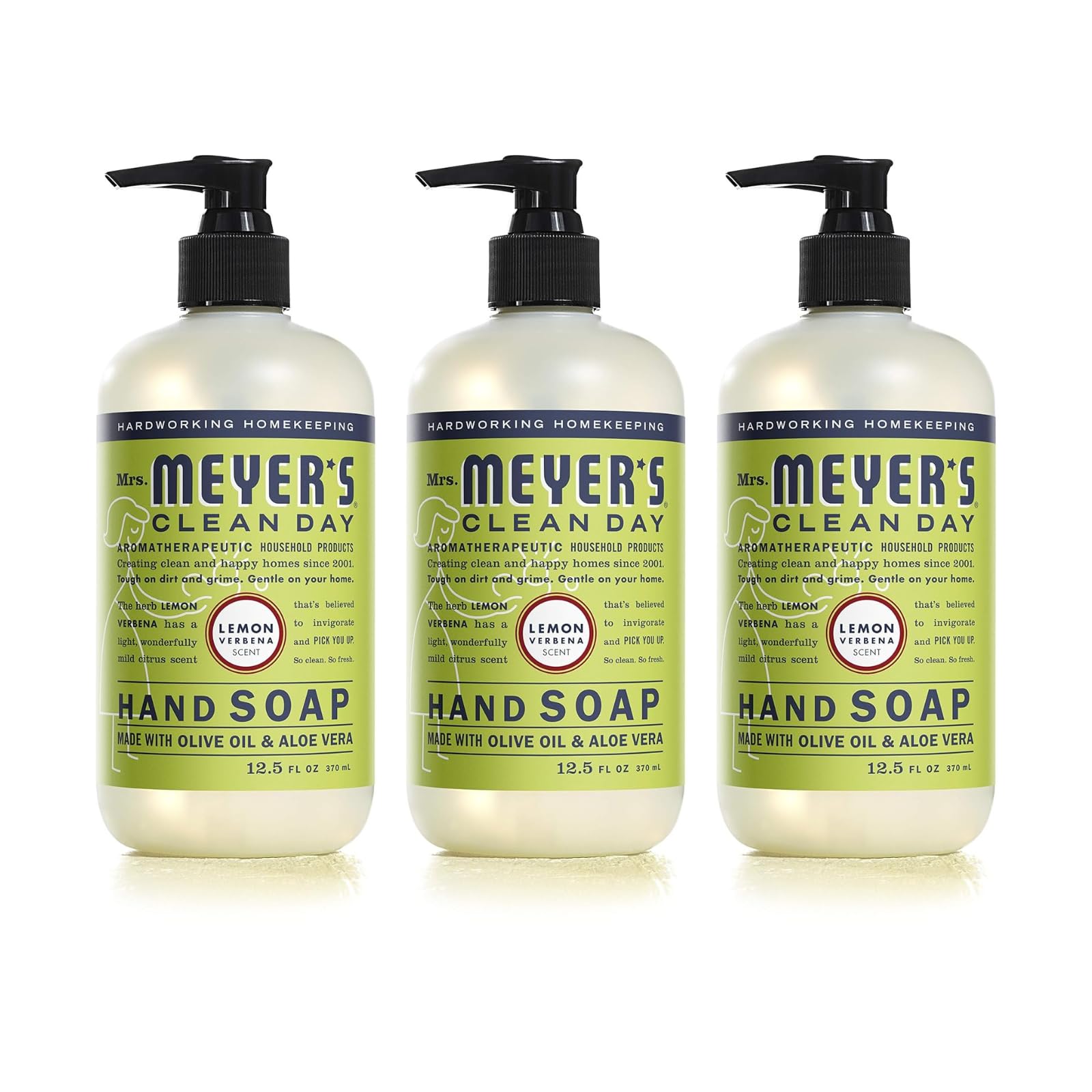 Jabón Líquido Para Manos Mrs. Meyer's Lemon Verbena 370 Ml (paquete De 3) - Venta Internacional.