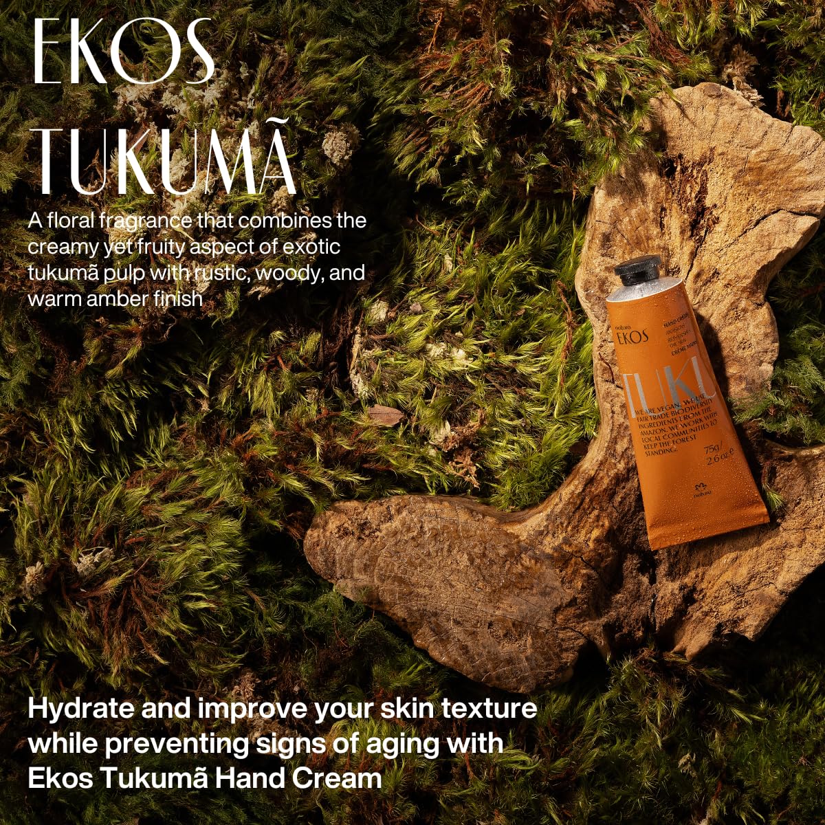 Foto 3 pulgar | Crema De Manos Natura Ekos Tukumã Hidratante 75g Vegan - Venta Internacional.