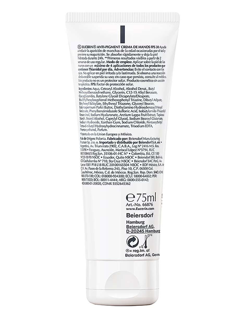 Foto 4 pulgar | Eucerin Anti-pigment Crema De Manos  Fps30 + Termo De Agua De Regalo Güish