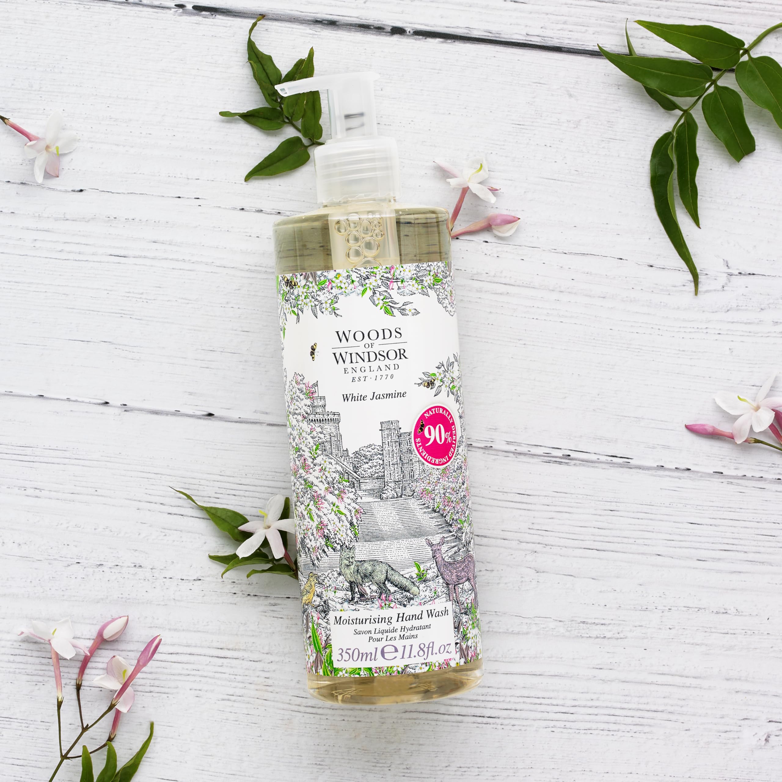 Foto 3 pulgar | Jabón De Manos Woods Of Windsor White Jasmine, 350 Ml - Venta Internacional.