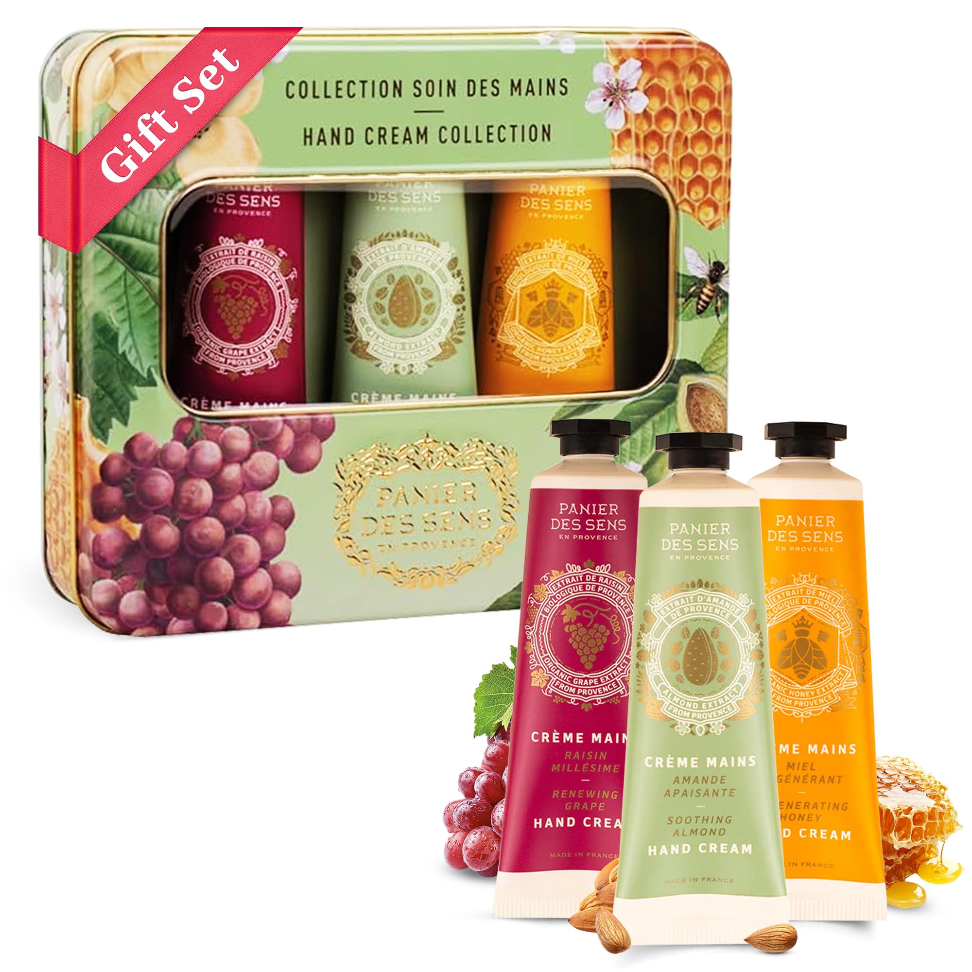 Foto 2 pulgar | Set De Crema De Manos Panier Des Sens Almond Honey Uva 90 Ml X3 - Venta Internacional.