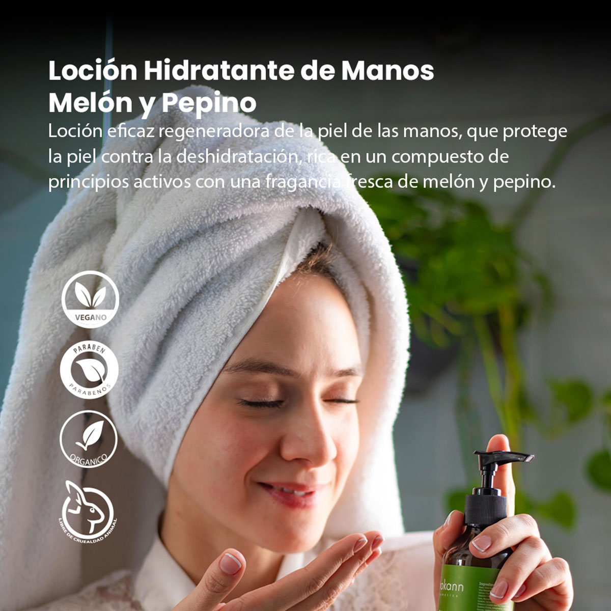 Foto 3 pulgar | Loción Manos Mokann Melón Pepino Hidratante Piel Seca 100ml