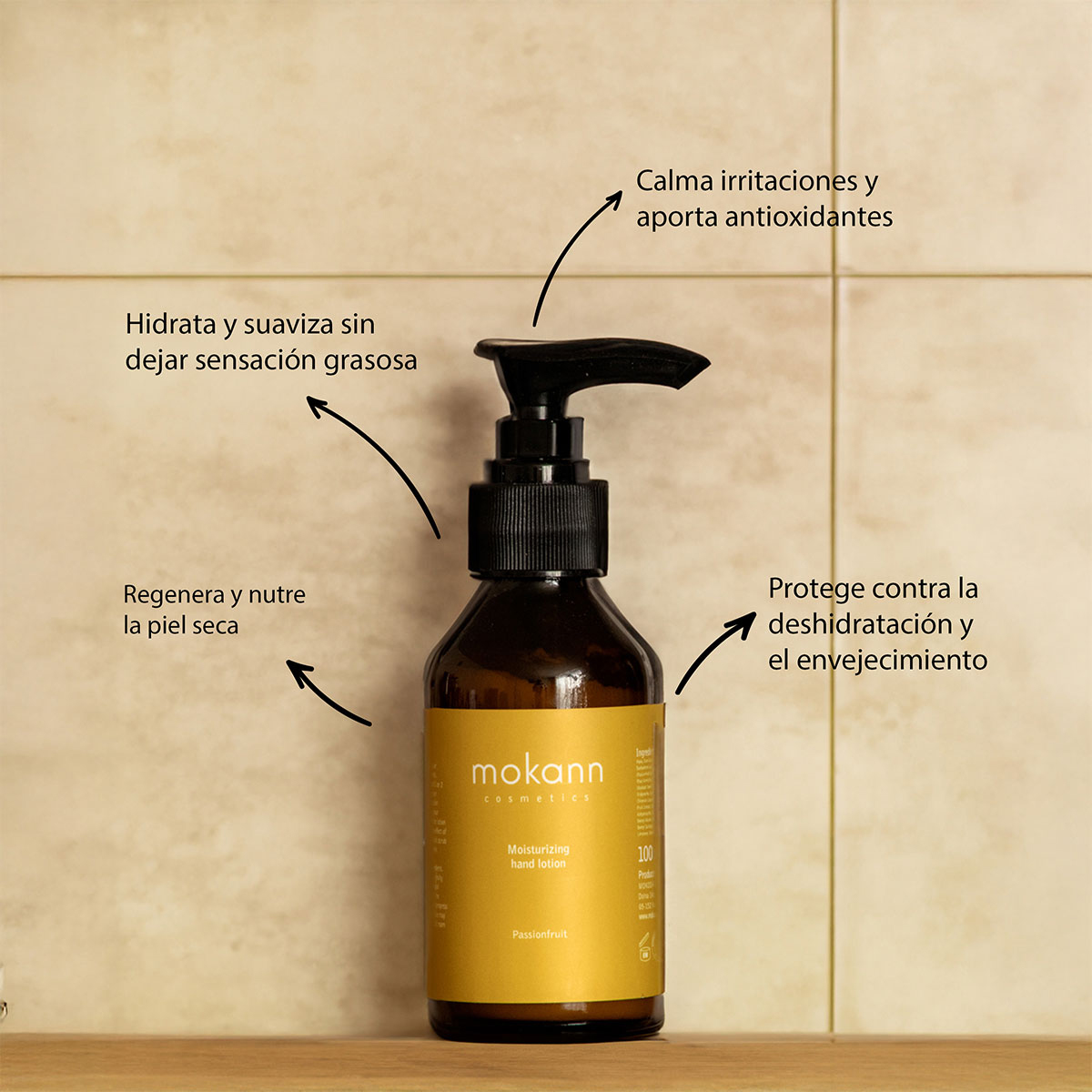 Foto 3 pulgar | Loción Hidratante Mokann Manos Maracuyá Piel Sensible 100ml