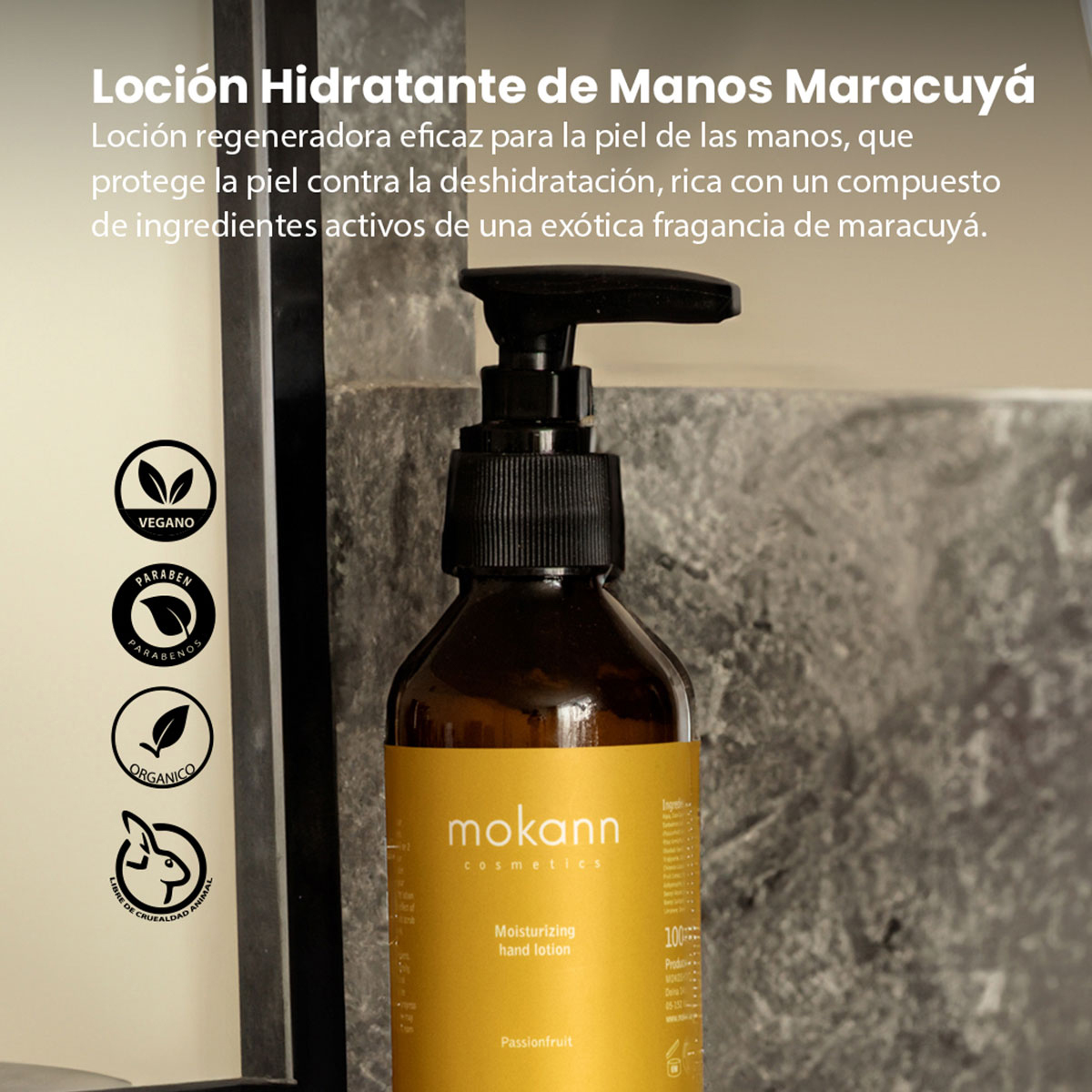 Foto 4 pulgar | Loción Hidratante Mokann Manos Maracuyá Piel Sensible 100ml