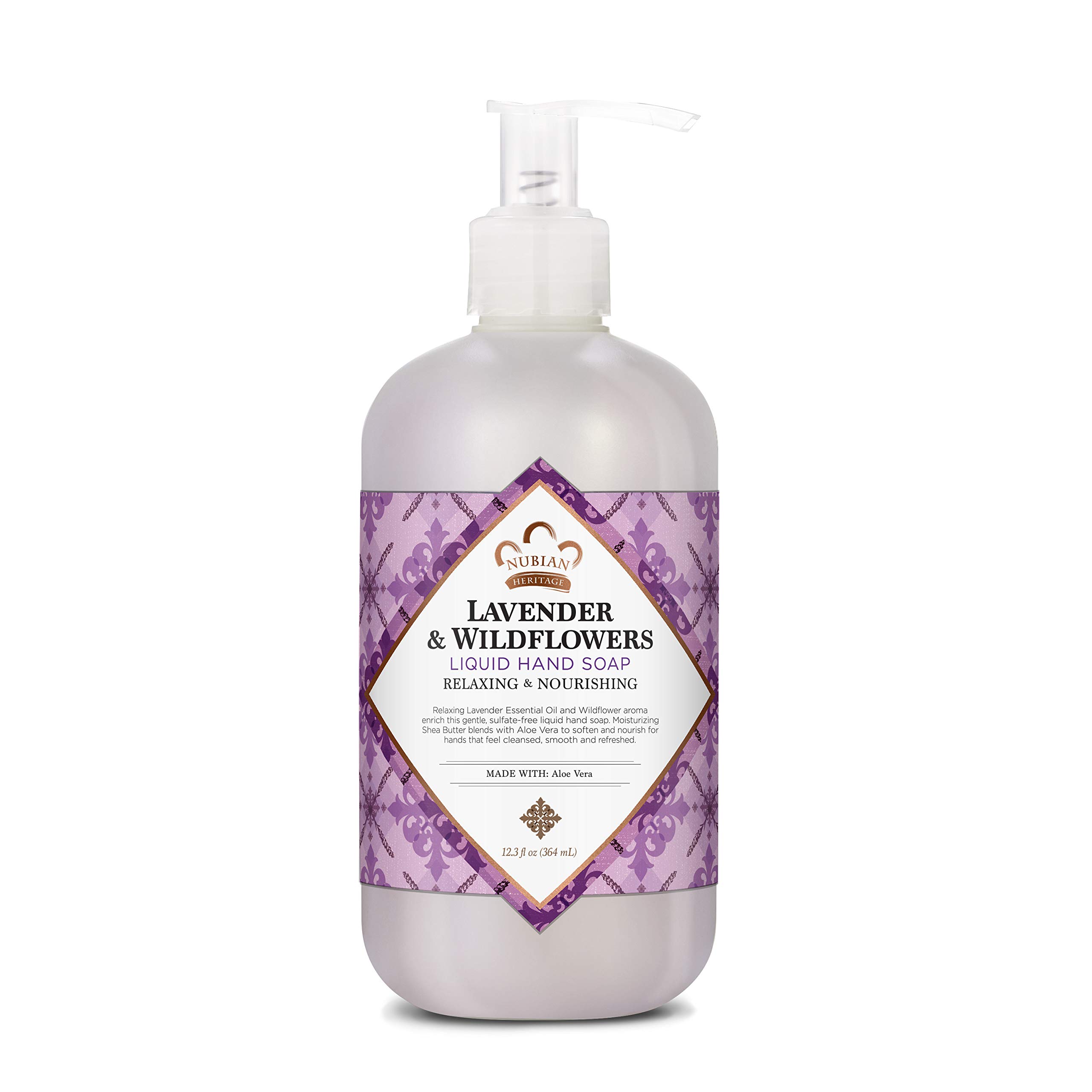 Foto 2 pulgar | Jabón Líquido Para Manos Nubian Heritage Lavender Wildflowers 360 Ml - Venta Internacional.