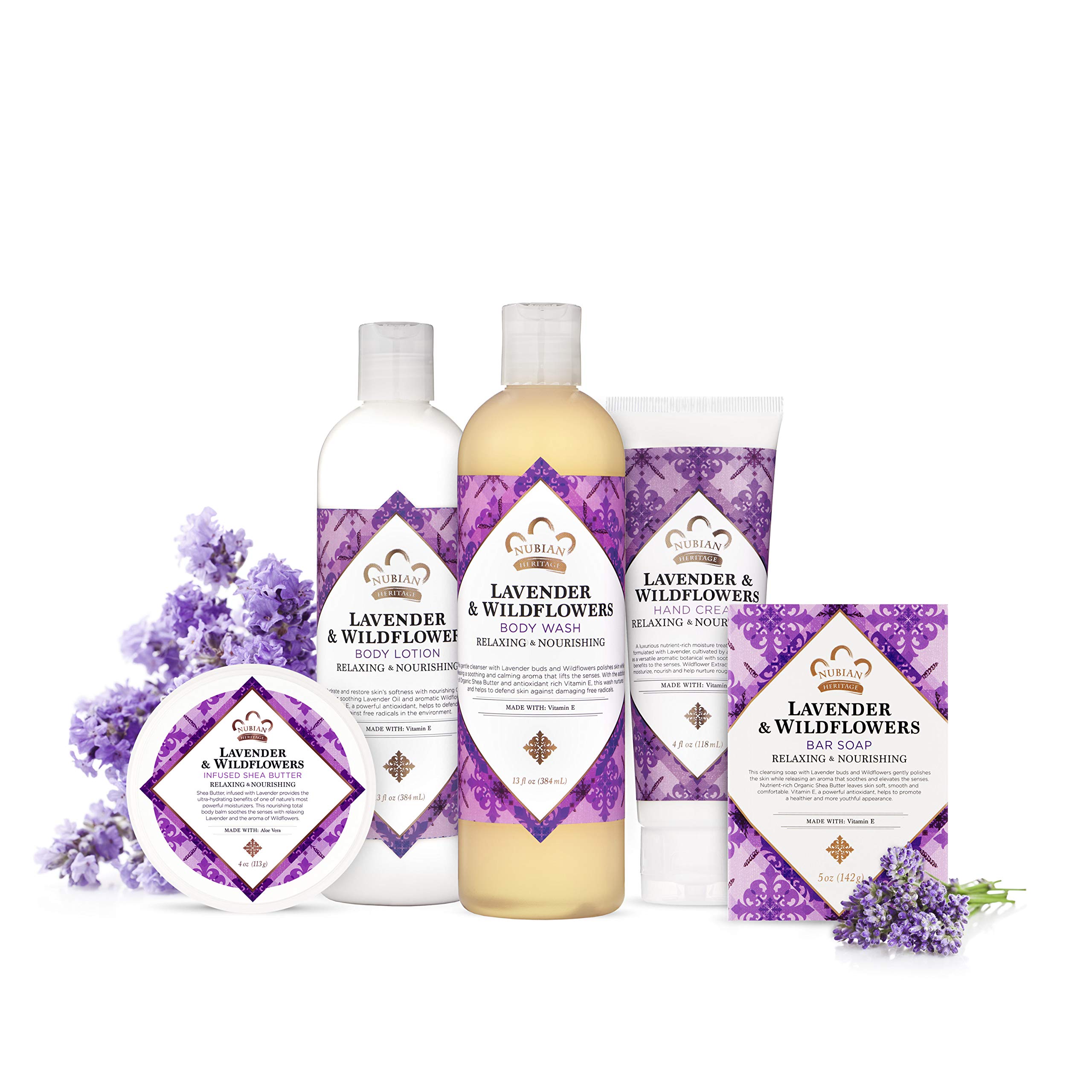 Foto 4 pulgar | Jabón Líquido Para Manos Nubian Heritage Lavender Wildflowers 360 Ml - Venta Internacional.