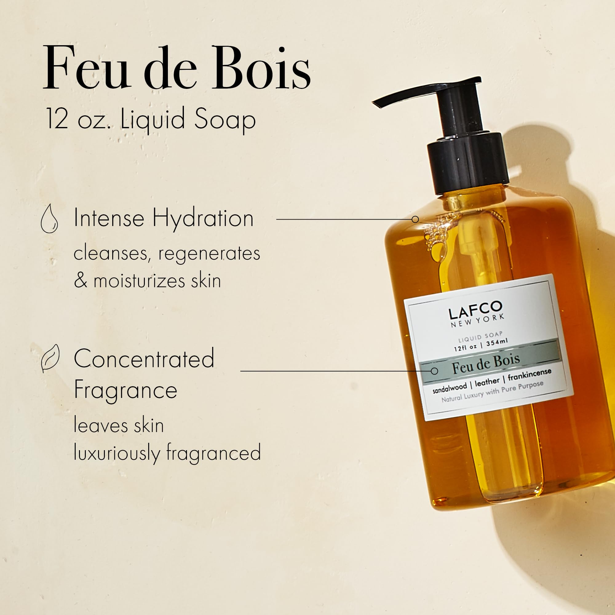 Foto 2 | Jabón Líquido Lafco New York Feu De Bois 360ml Regenerate - Venta Internacional.